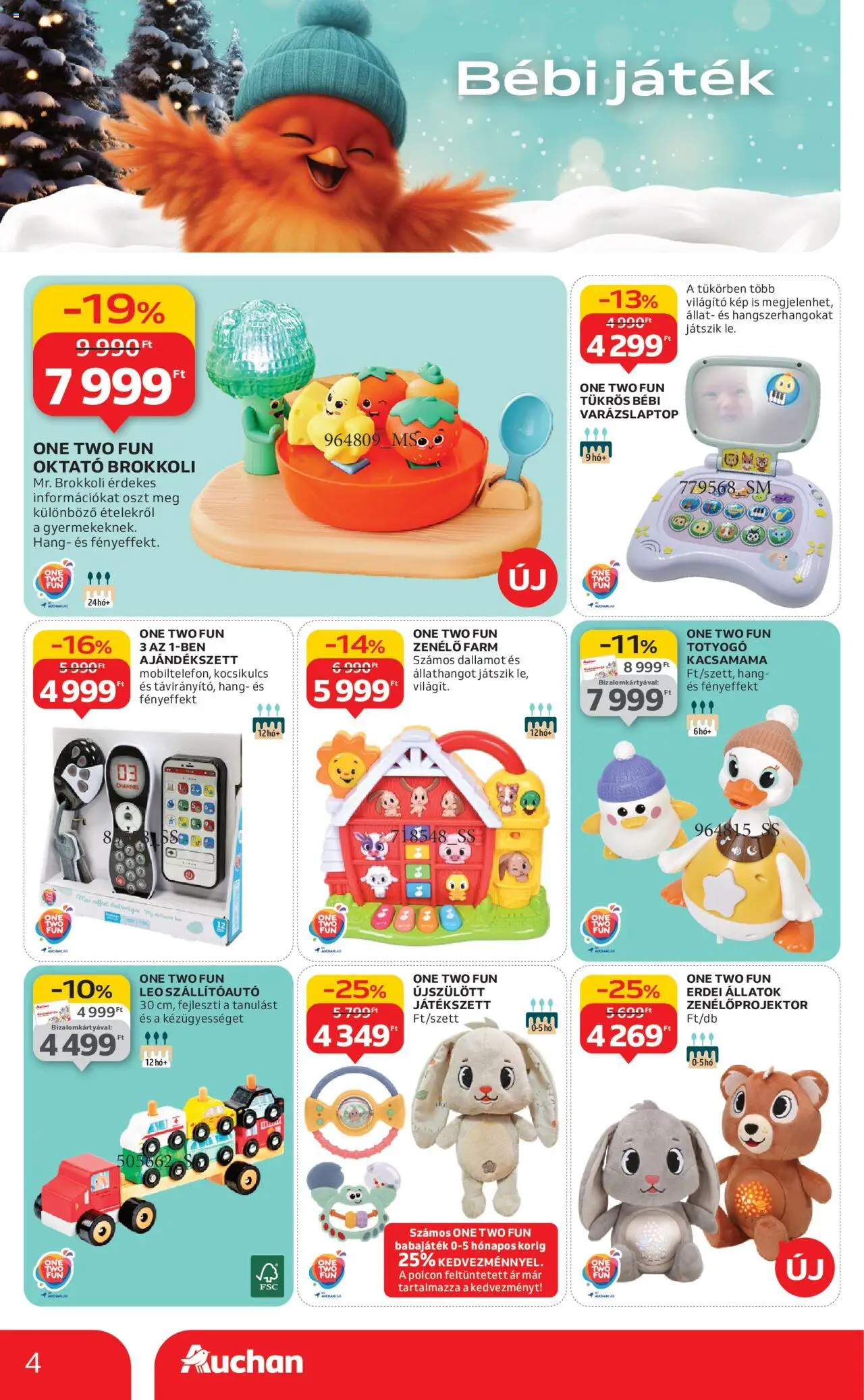 Auchan akciós ujság - amely érvényes a következő dátumtól: 24.10.2025 | Oldal: 4 | Termékek: Játék, Brokkoli