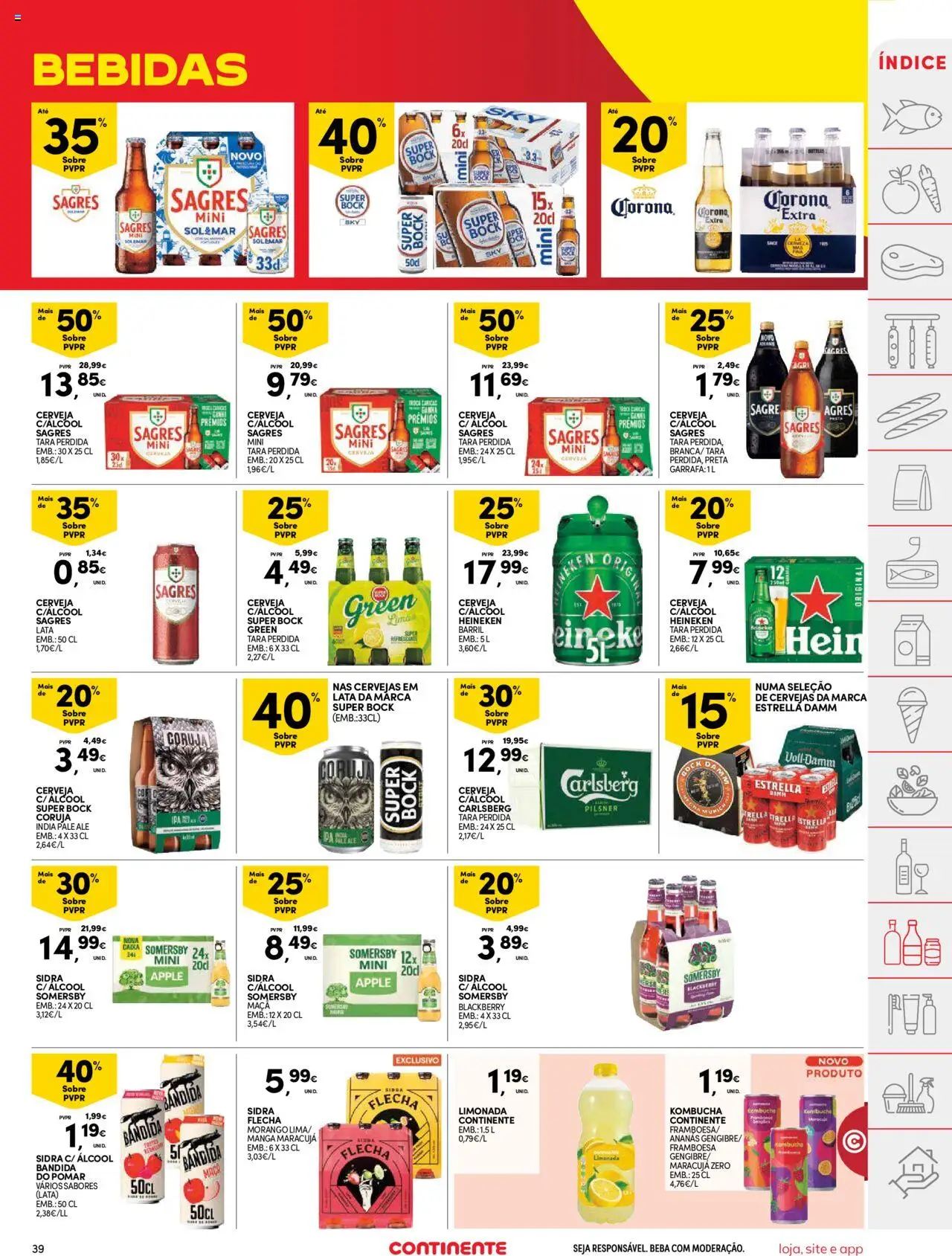 Continente folheto │ válido de 05.08.2025 | Página: 39 | Produtos: Super bock, Maça, Cerveja, Somersby