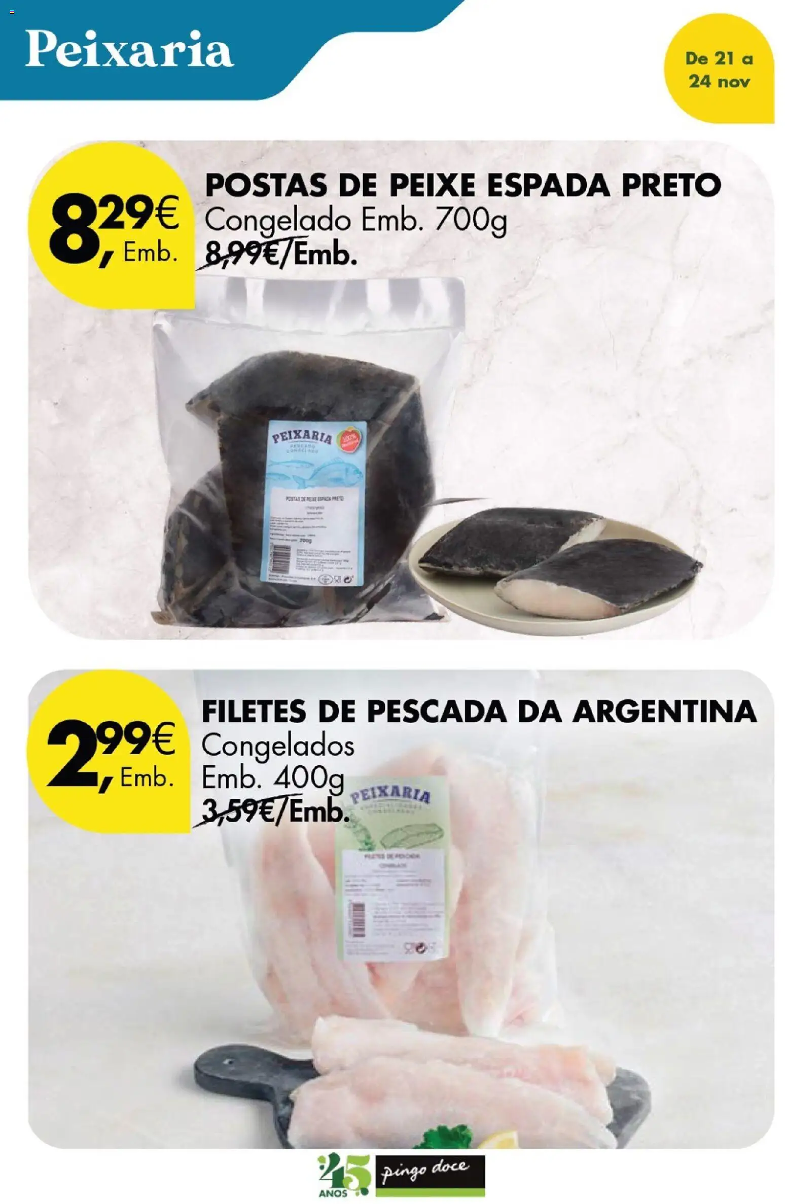 Pingo Doce Poupe este Fim de Semana │ válido de 21.11.2025 | Página: 8 | Produtos: Pescada, Peixe