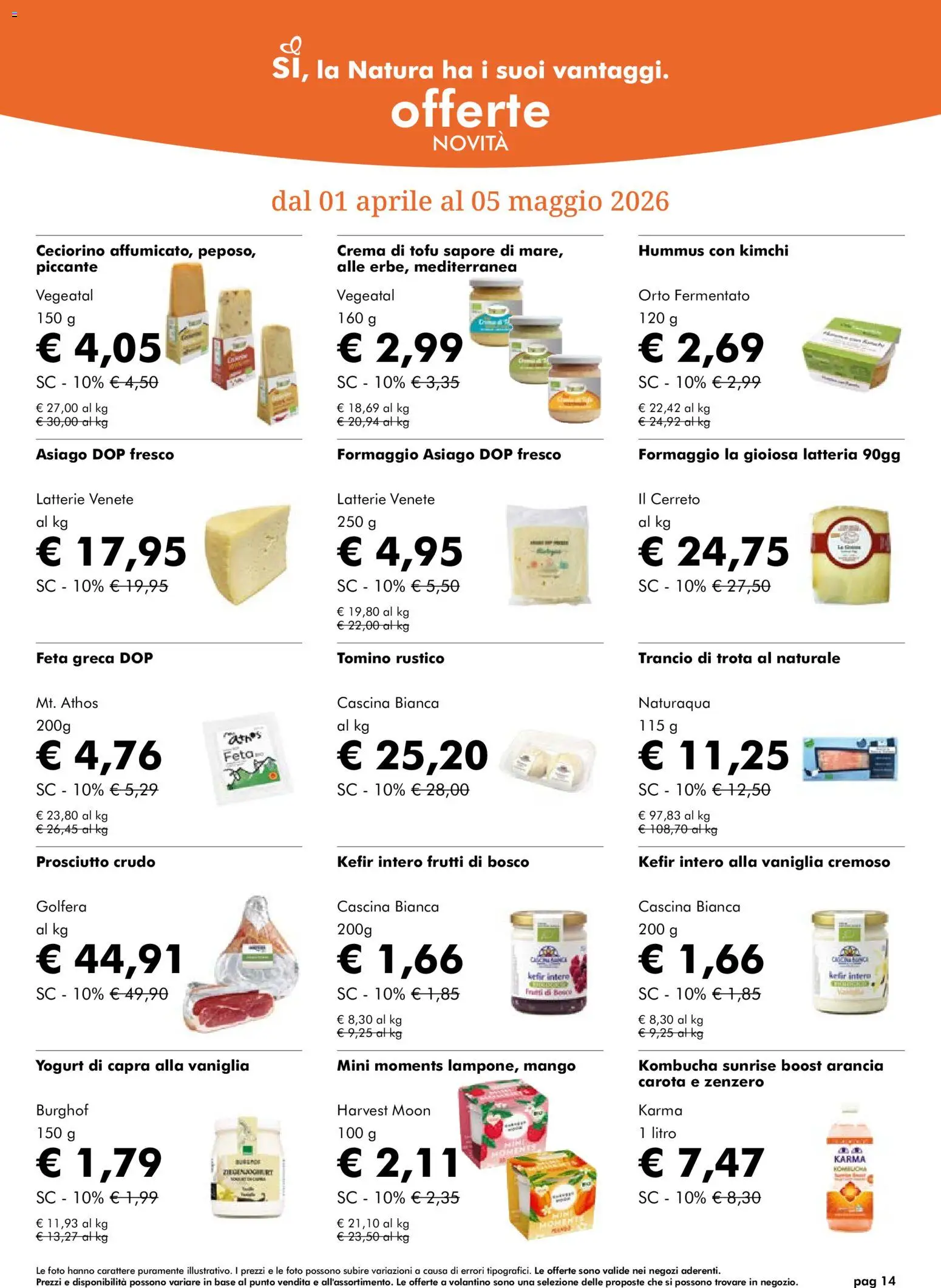 Volantino Natura Sì del 01.04.2026 | Pagina: 14