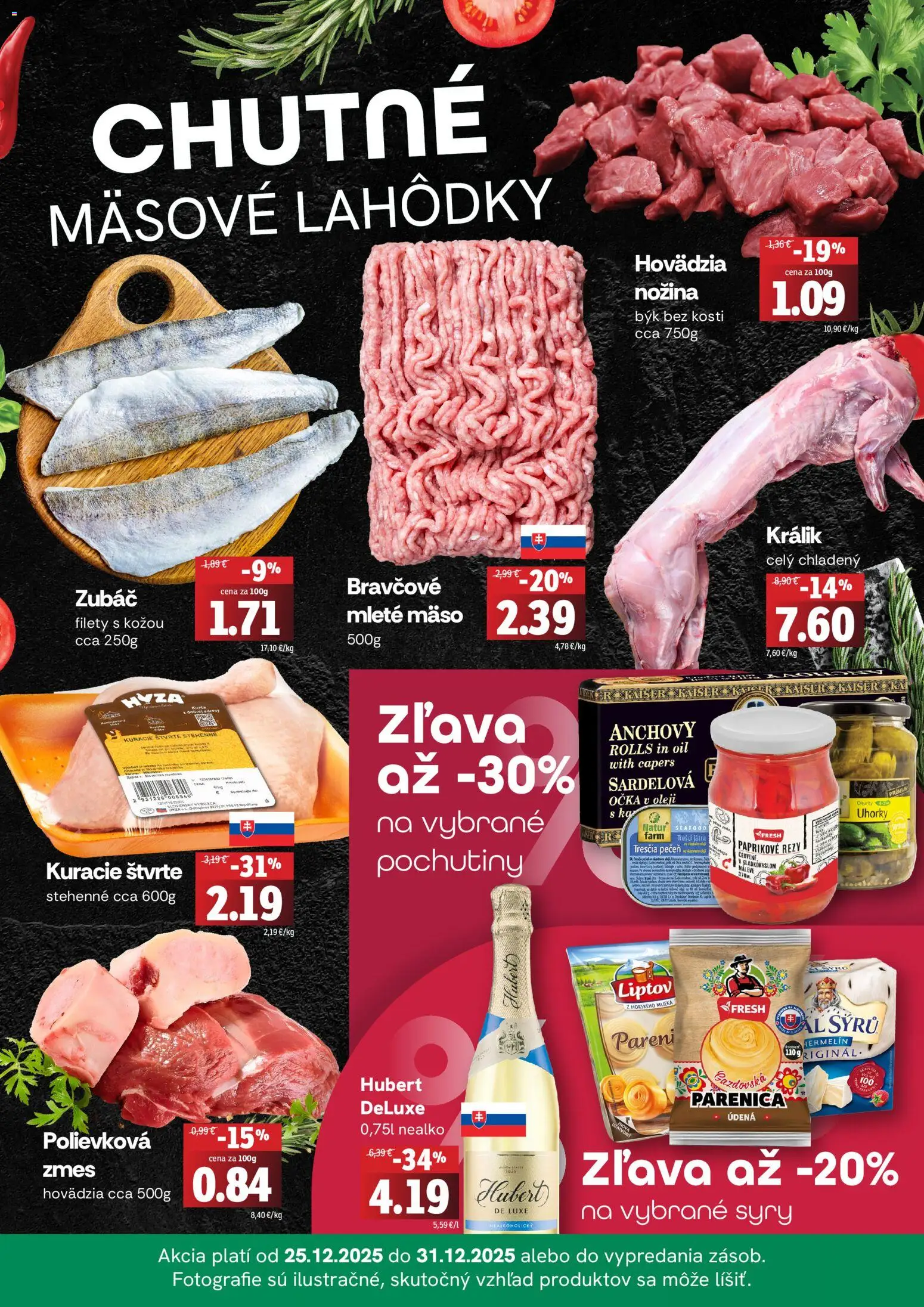 Nové Fresh akcie – leták je platný od 25.12.2025 | Strana: 2 | Produkty: Mleté mäso, Uhorky