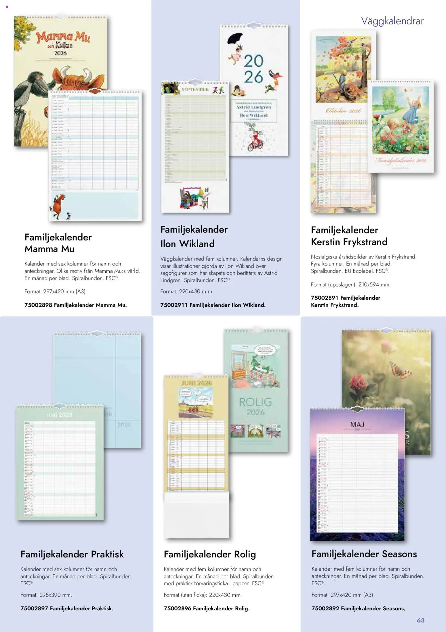 Lyreco reklamblad aktuell från 26.01.2026 | Sida: 63 | Produkter: Mus, Kalender