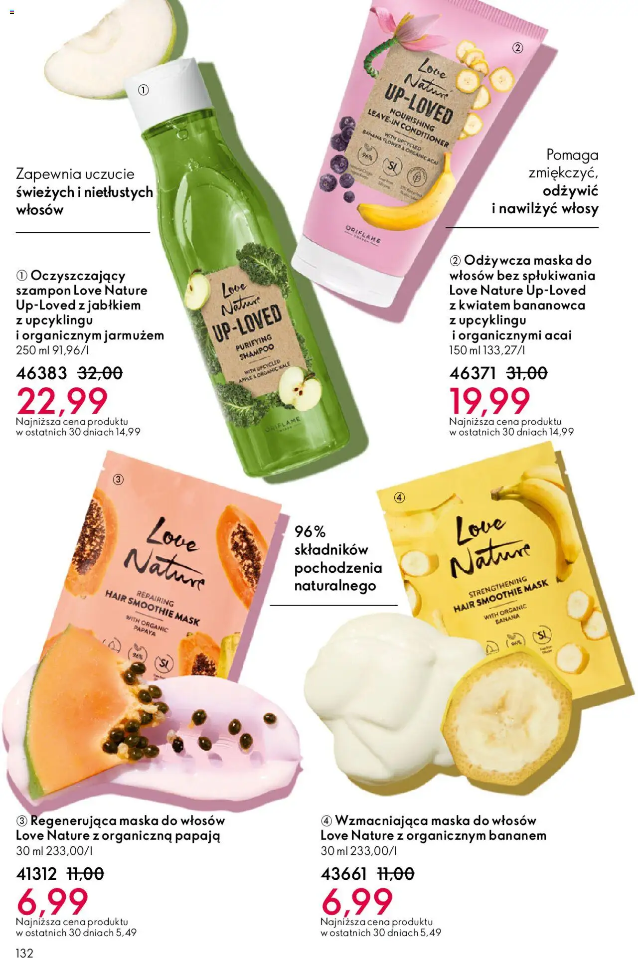 Oriflame Katalog 15 2025 od 22.10.2025 | Strona: 132 | Produkty: Papaja, Szampon, Maska do włosów, Maska