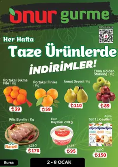 02.01.2026 tarihinden itibaren geçerli olan Onur Market kataloğu önizlemesi