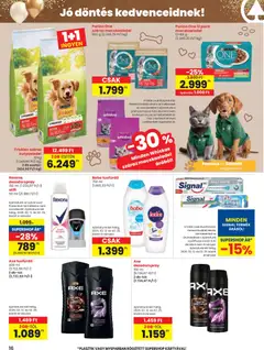 Spar Akciós újság - amely érvényes a következő dátumtól: 12.02.2026 | Oldal: 16 | Termékek: Macskaeledel, Whiskas, Stift, Tusfürdő