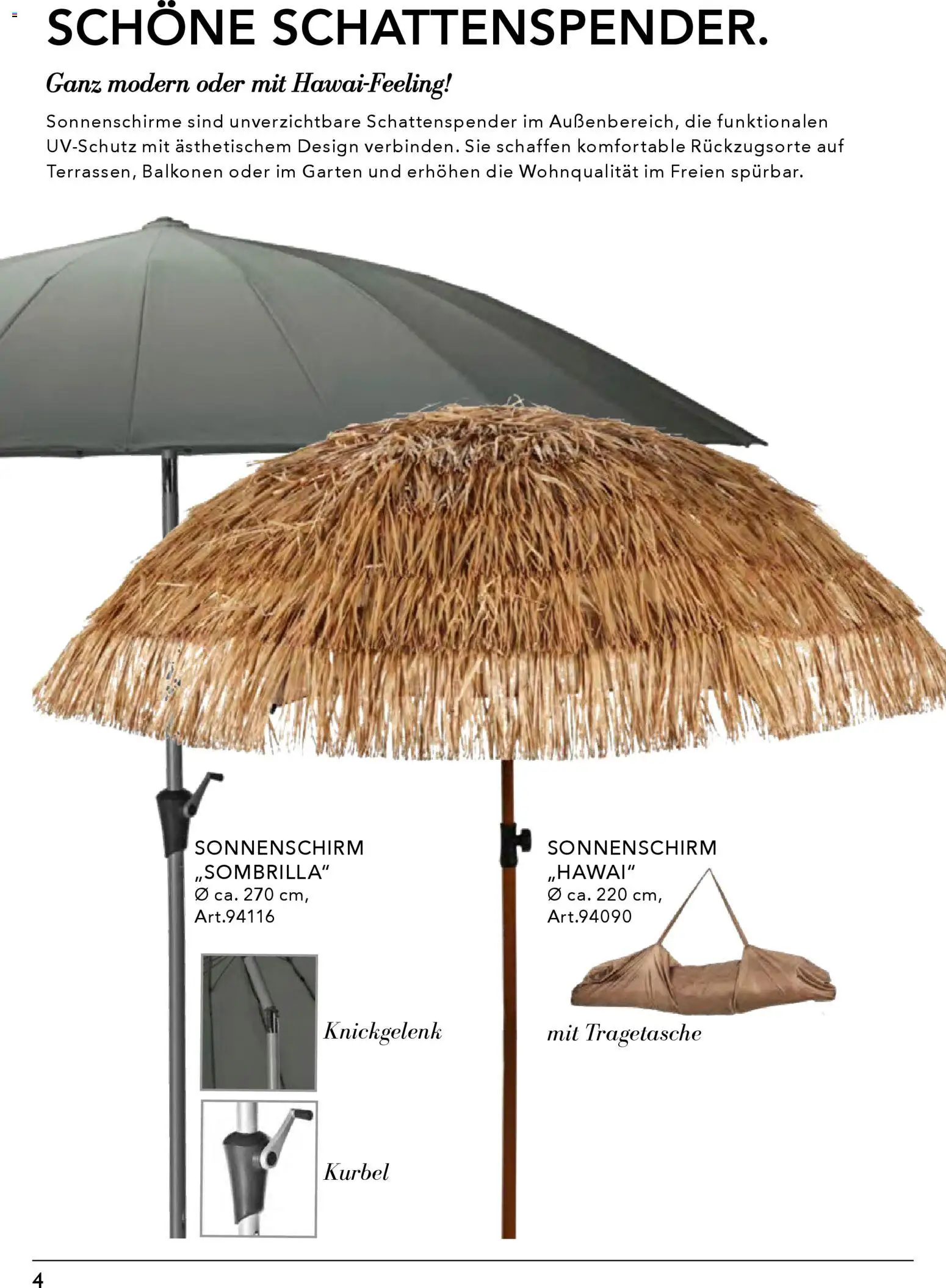 Rahaus Prospekt 	 – gültig ab 27.04.2026 | Seite: 4 | Produkte: Sonnenschirm