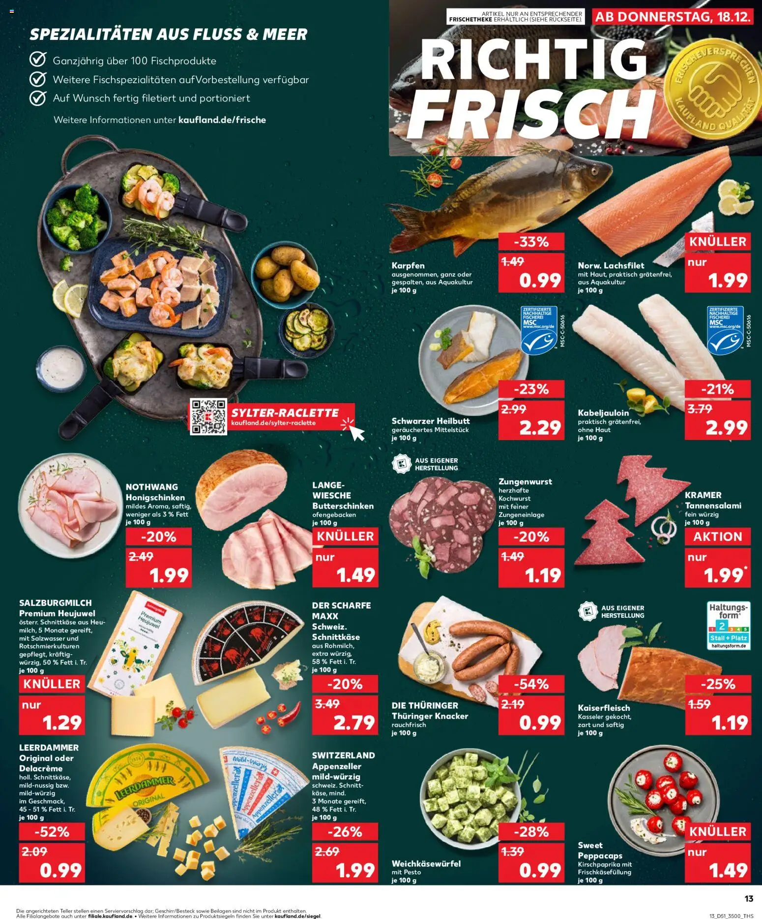 Kaufland prospekt Jena	 – gültig ab 18.12.2025 | Seite: 13 | Produkte: Leerdammer, Salami