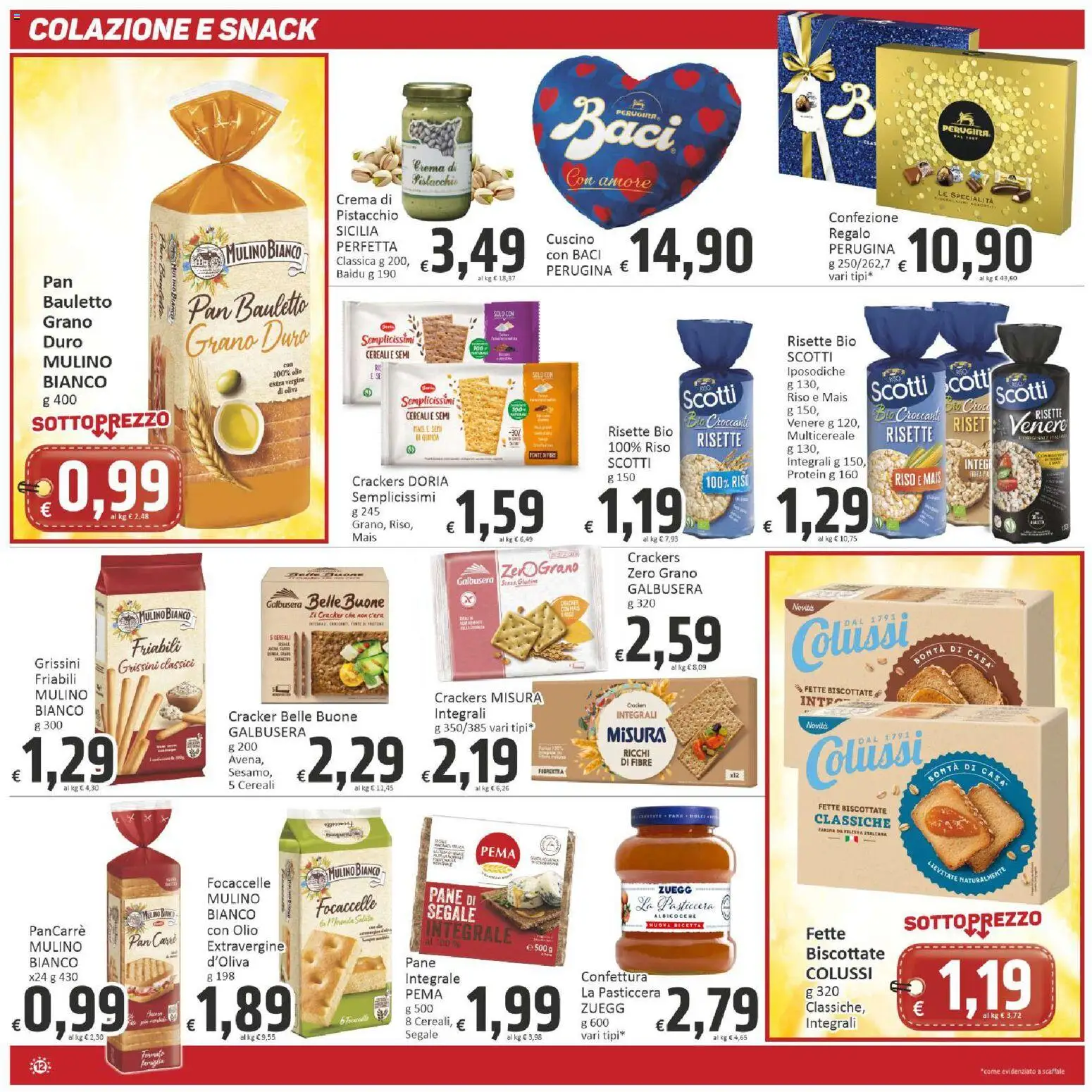 Volantino Paghi Poco del 28.04.2026 | Pagina: 12 | Prodotti: Riso, Cereali, Mais, Fette biscottate