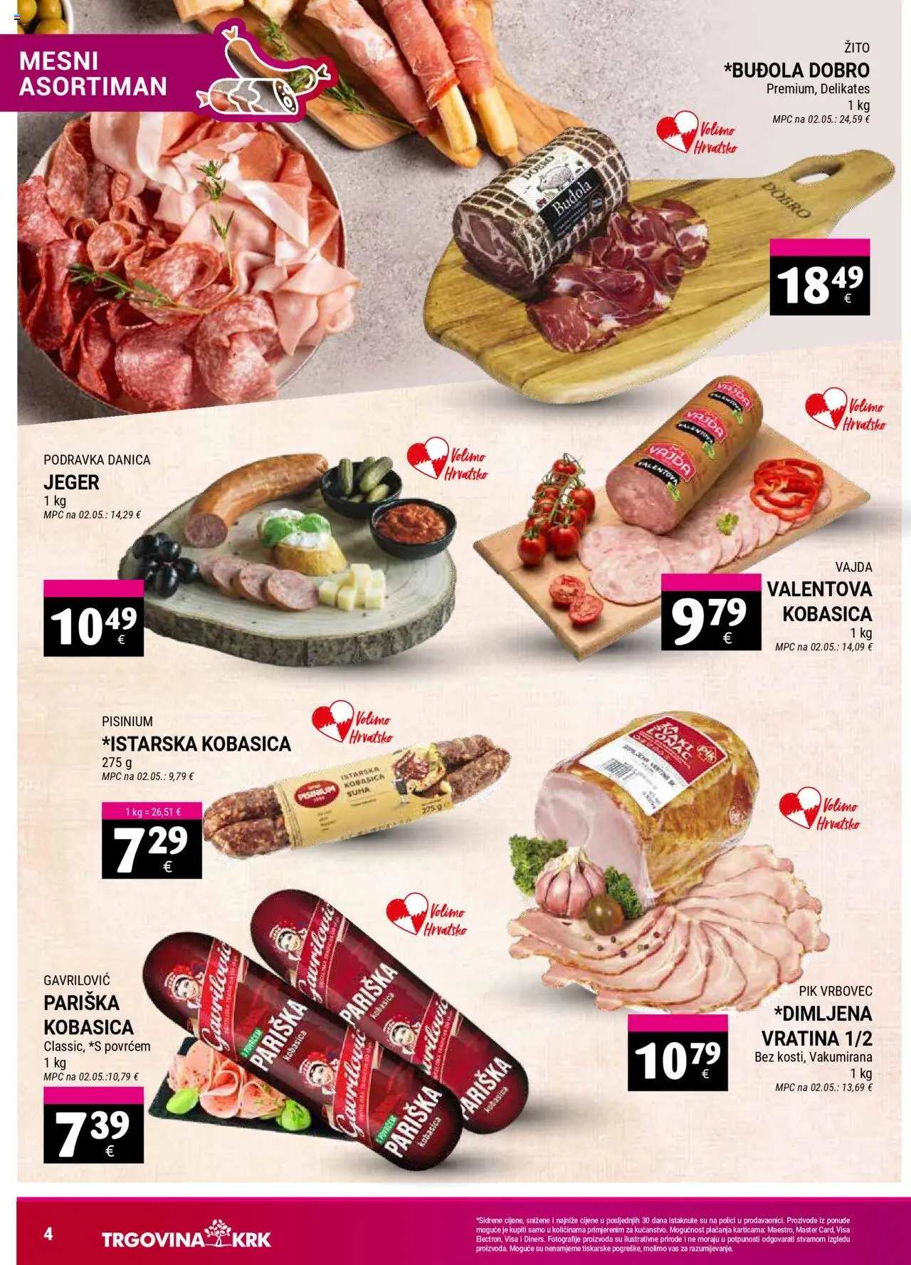 Trgovina Krk katalog | vrijedi od 16.09.2025 | Stranica: 4 | Proizvodi: Podravka, Buđola, Kobasica, Pik Vrbovec