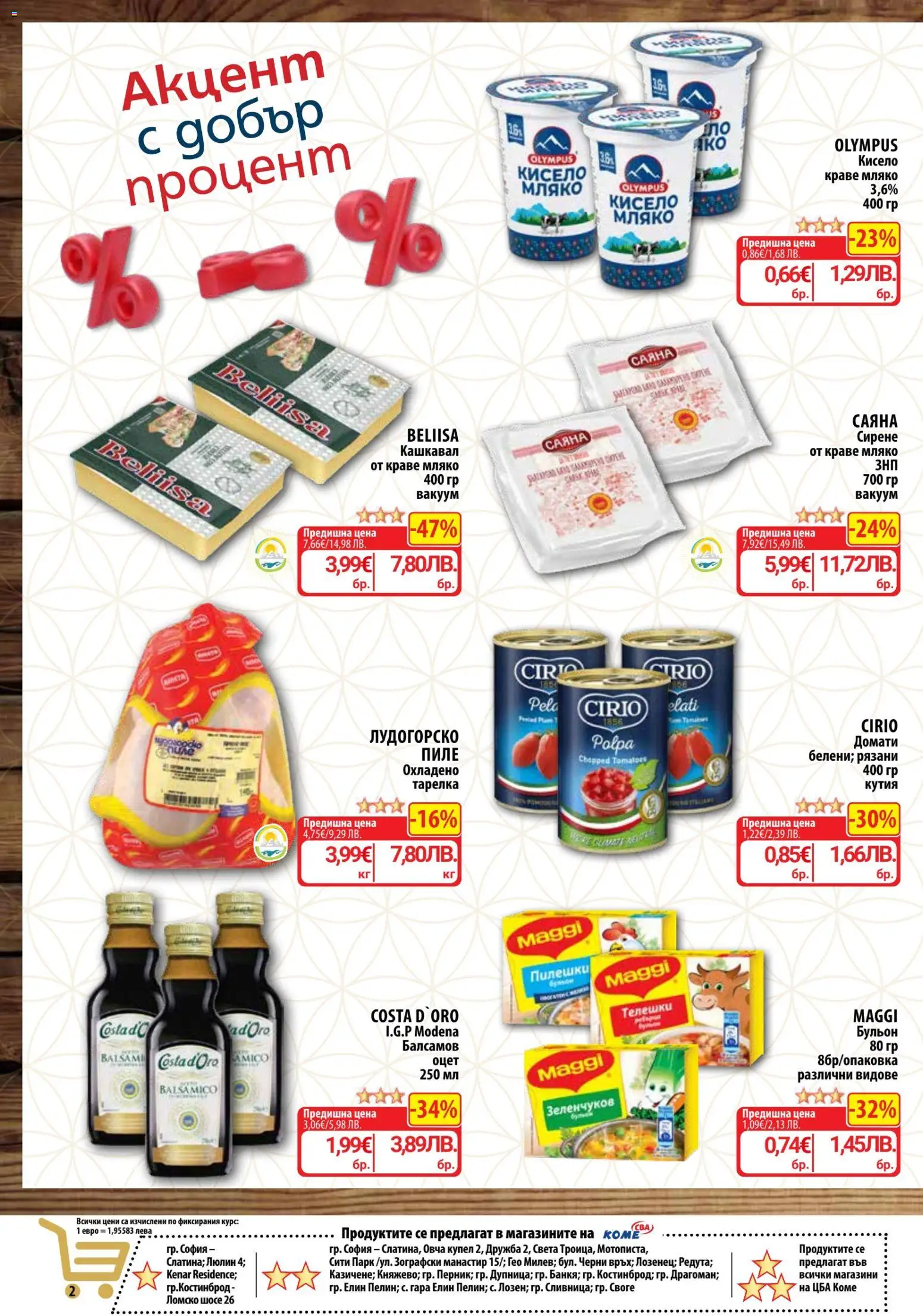 {H1} | Страница: 4 | Продукти: Кисело мляко, Мляко, Домати, Бульон