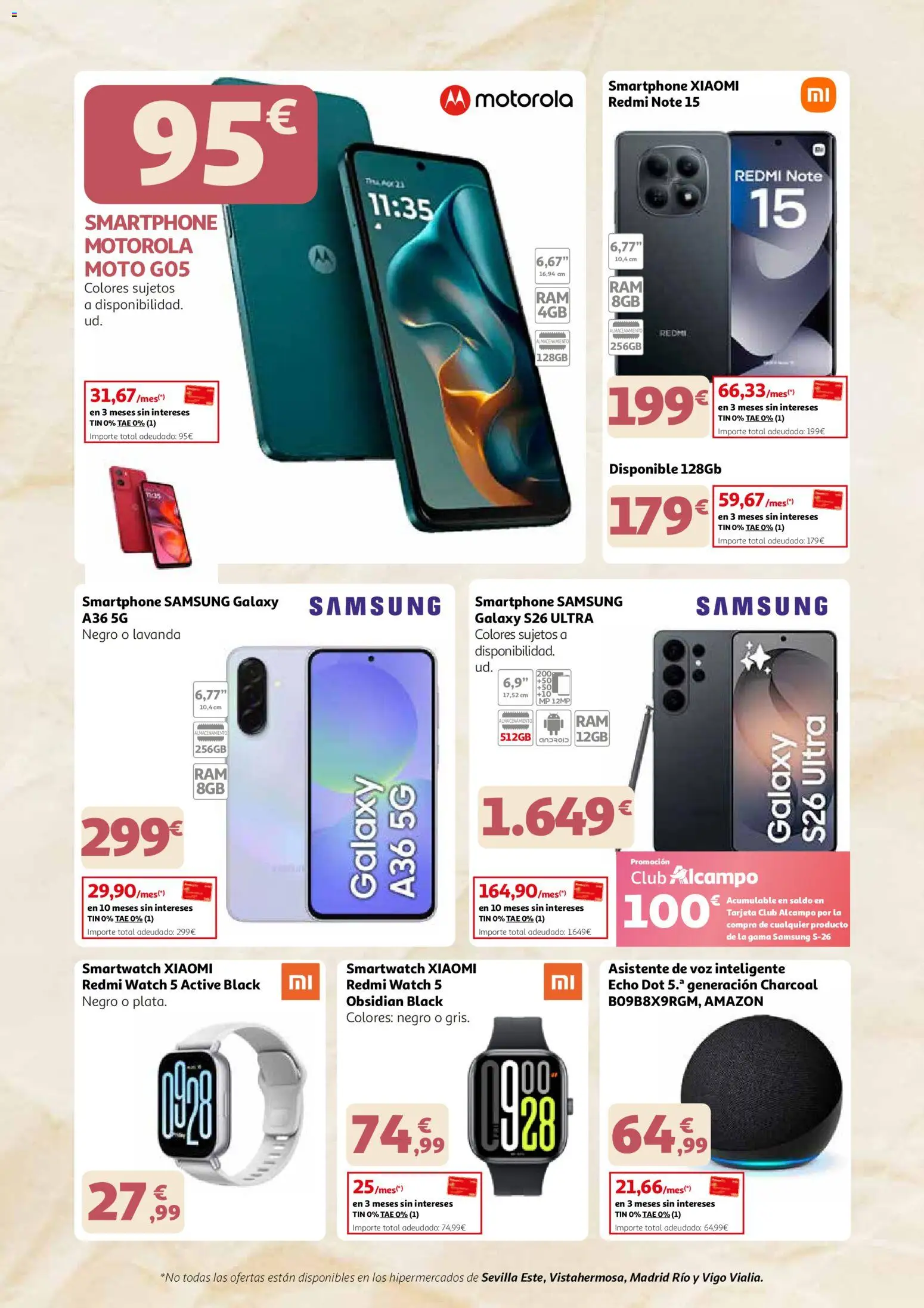 Alcampo - Dia de la madre 2026 │ válido desde el 21.04.2026 | Página: 20 | Productos: Smartphone Samsung, Smartphone Xiaomi, Smartphone