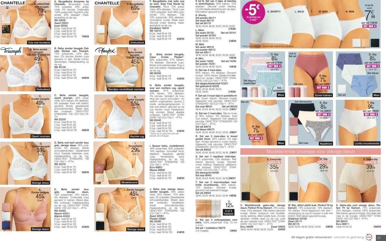  | Pagina: 19 | Producten: Slip, Elastiek, Poeder