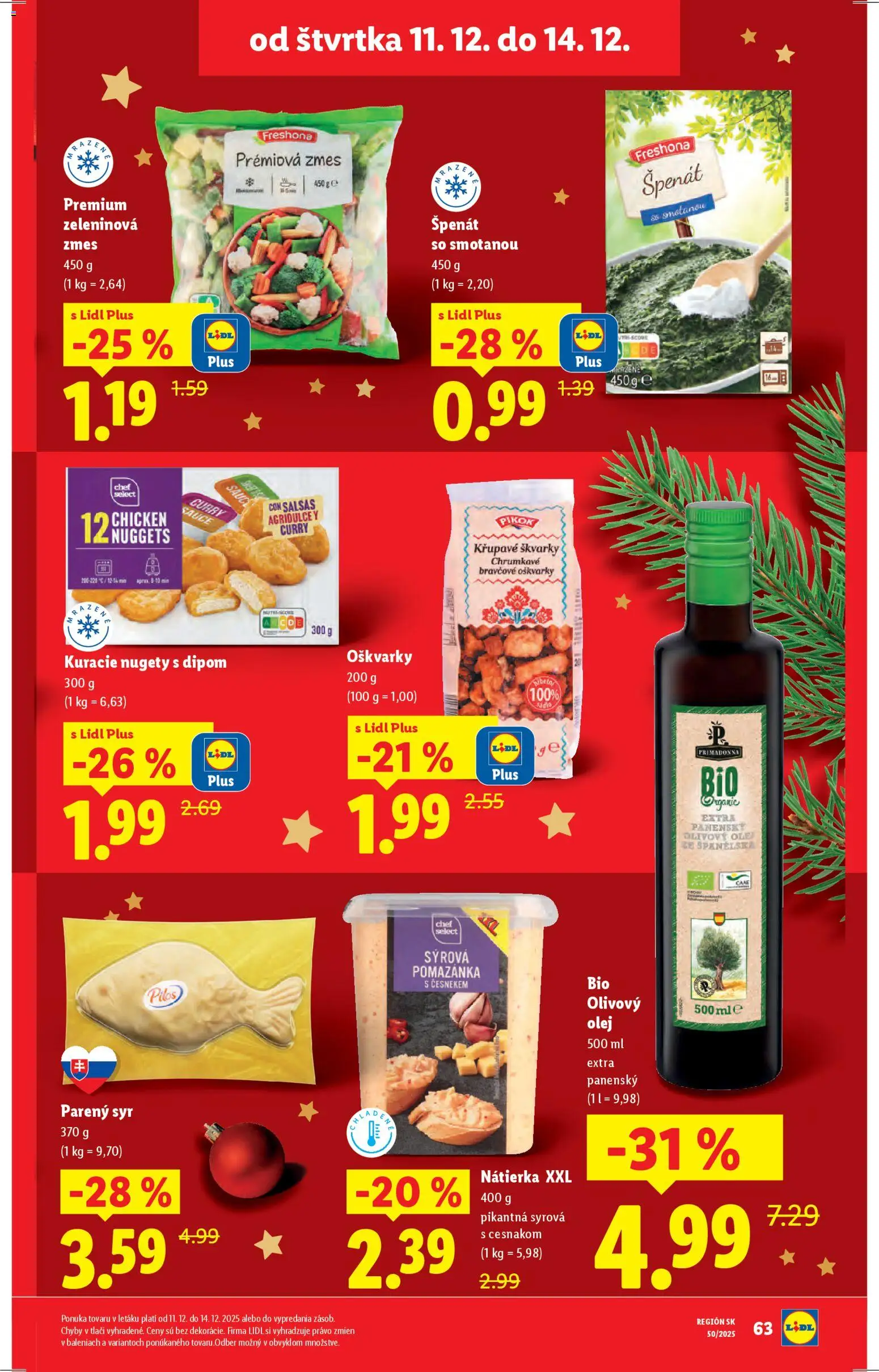 Nové Lidl akcie – leták je platný od 11.12.2025 | Strana: 16 | Produkty: Syr, Olej, Olivový olej