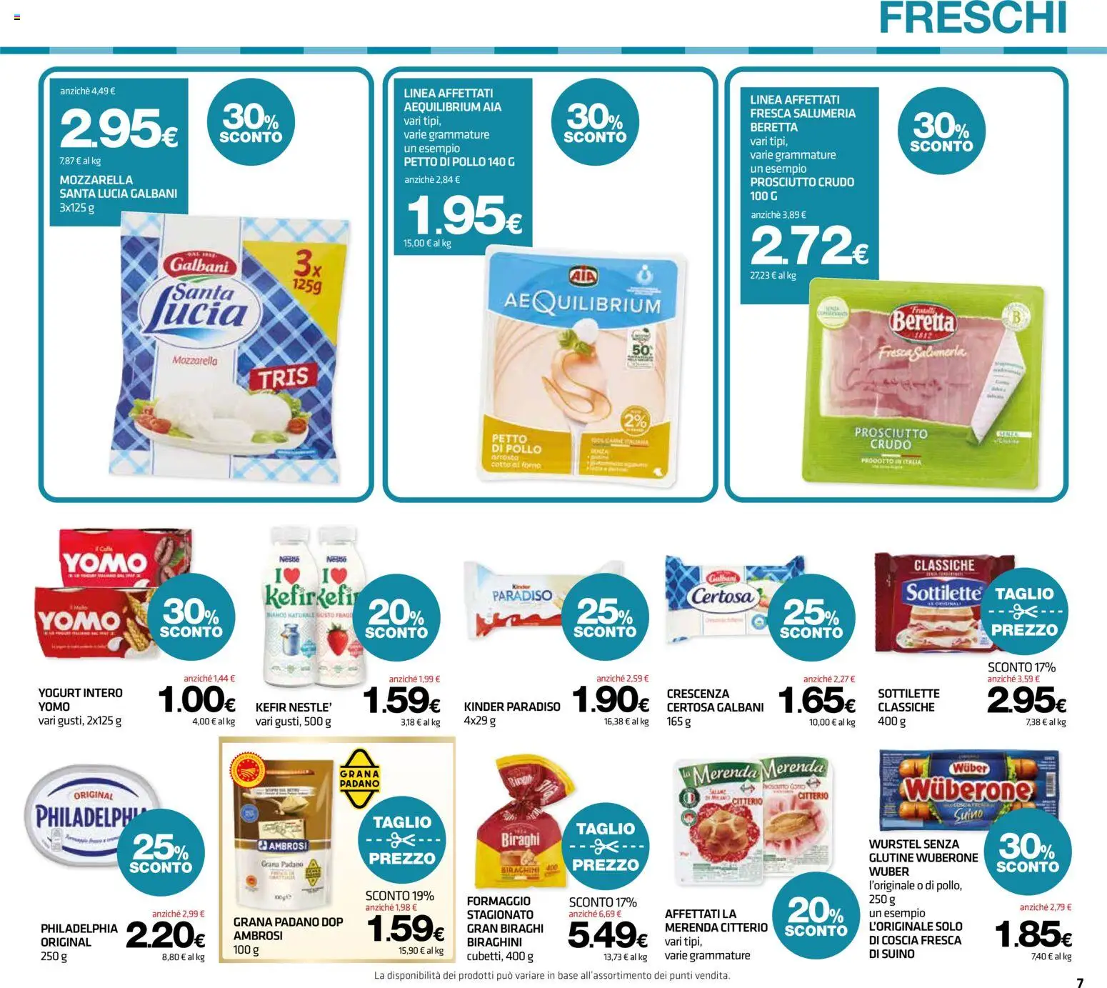 Volantino Superconti del 26.02.2026 | Pagina: 7 | Prodotti: Pollo, Mozzarella, Formaggio, Crescenza