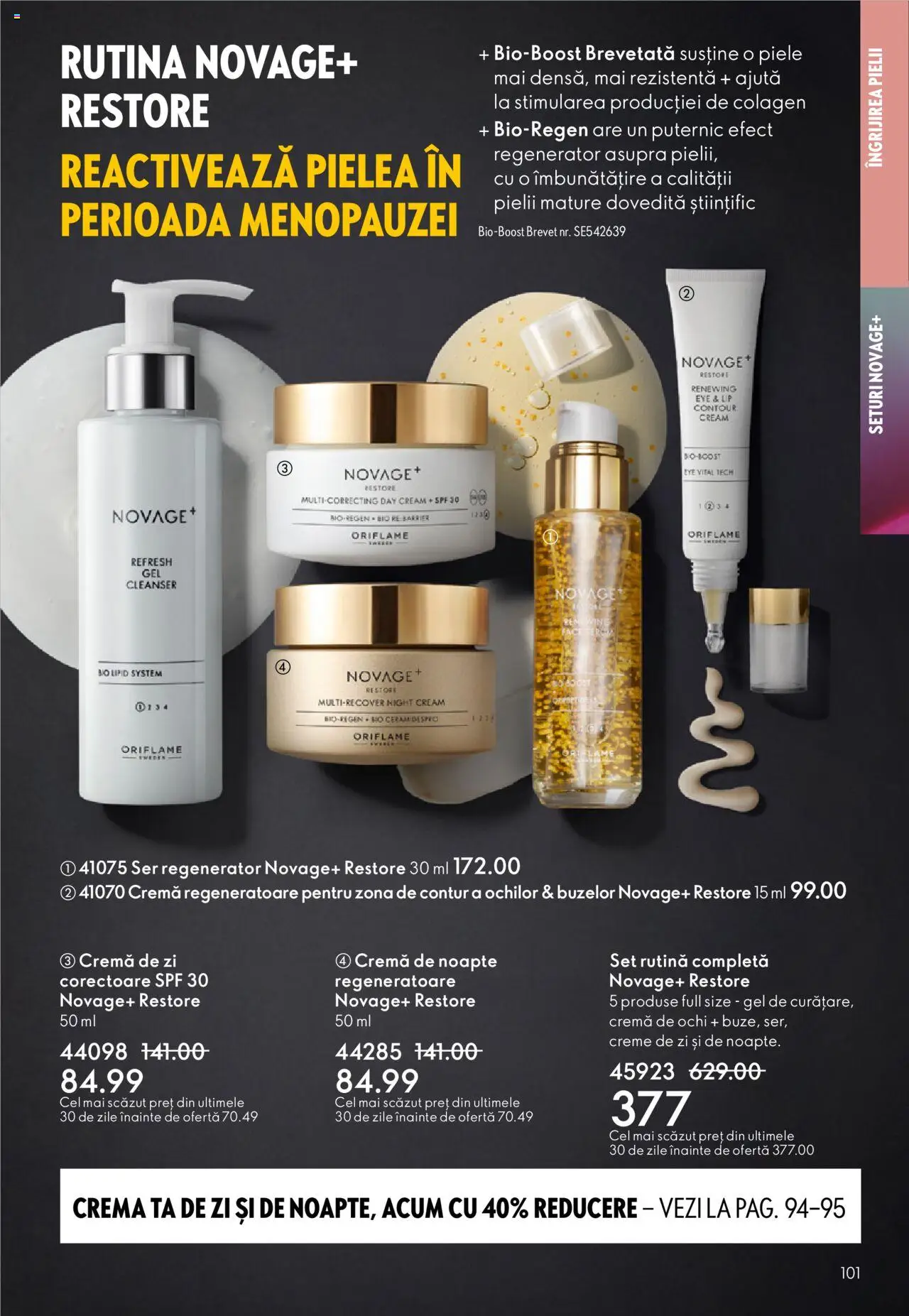 Noul catalog Oriflame – valabil de la 01.10.2025 | Pagină: 101 | Produse: Cremă de zi, Cremă de noapte, Cremă