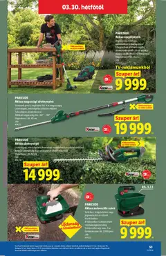 PARKSIDE Akkus sövényvágó, Lézervágott, minőségi kés alumínium vezetősínnel és ütközésvédővel. Kétkezes biztonsági kapcsoló gyorsleállító funkcióval. Vágáshossz: kb. 50 cm - amely érvényes a következő dátumtól: 26.03.2026 | Oldal: 53