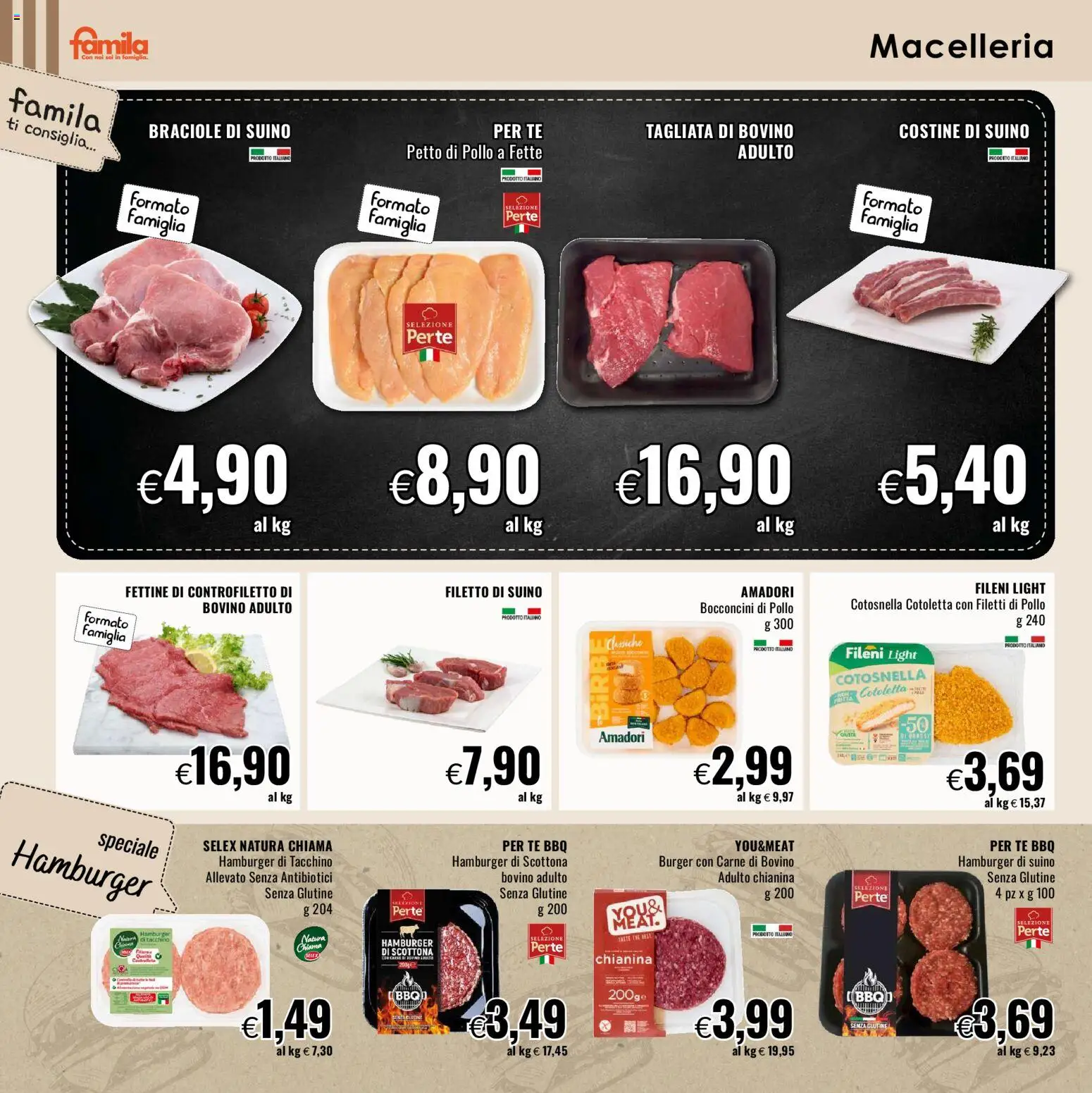 Volantino Famila del 05.03.2026 | Pagina: 4 | Prodotti: Petto di Pollo, Pollo, Tè, Tacchino