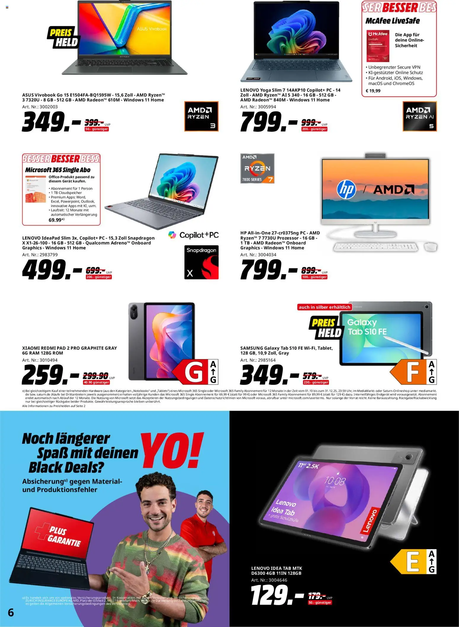 Saturn - Black Friday – gültig ab 13.11.2025 | Seite: 6 | Produkte: Lenovo, HP, Xiaomi, Samsung