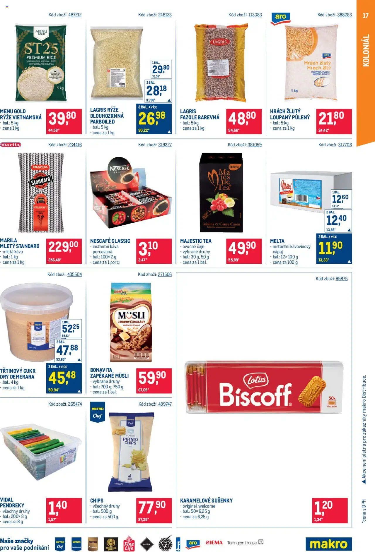 Makro leták - Gastronomie od 10.09.2025 | Strana: 17 | Produkty: Instantní káva, Čaje, Fazole, Müsli