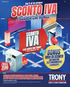 Anteprima del volantino Trony Calabria catalogo valido a partire dal 02.10.2025