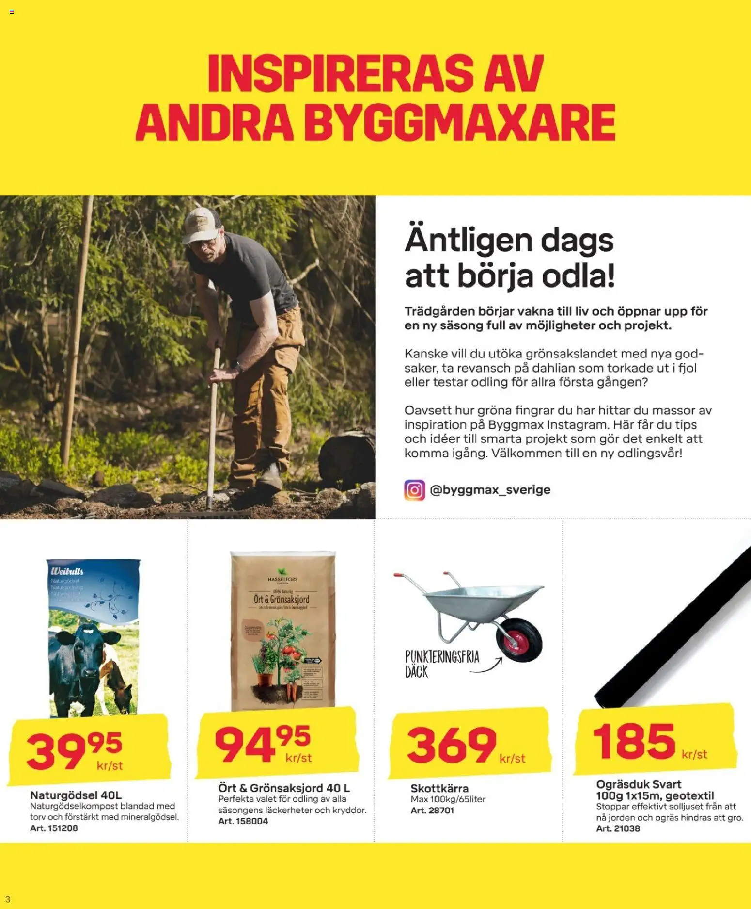 ByggMax reklamblad aktuell från 19.03.2026 | Sida: 2 | Produkter: Grönsaksjord, Skottkärra, Torv
