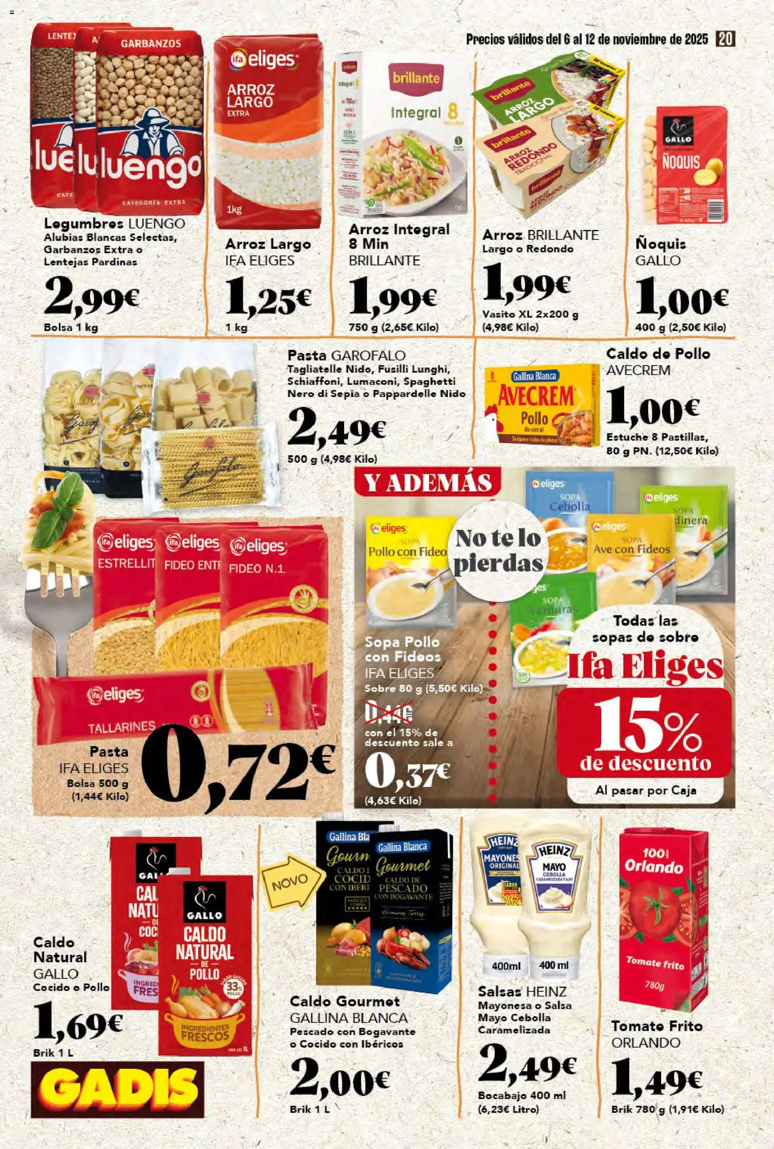 Gadis - folleto │ válido desde el 06.11.2025 | Página: 20 | Productos: Κρεμάστρα, Pescado, Fideos, Caja