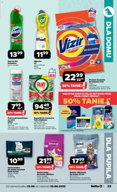 Netto gazetka - Spożywcza od 23.06.2025 | Strona: 23 | Produkty: Fairy platinum, Fairy, Finish, Detergent