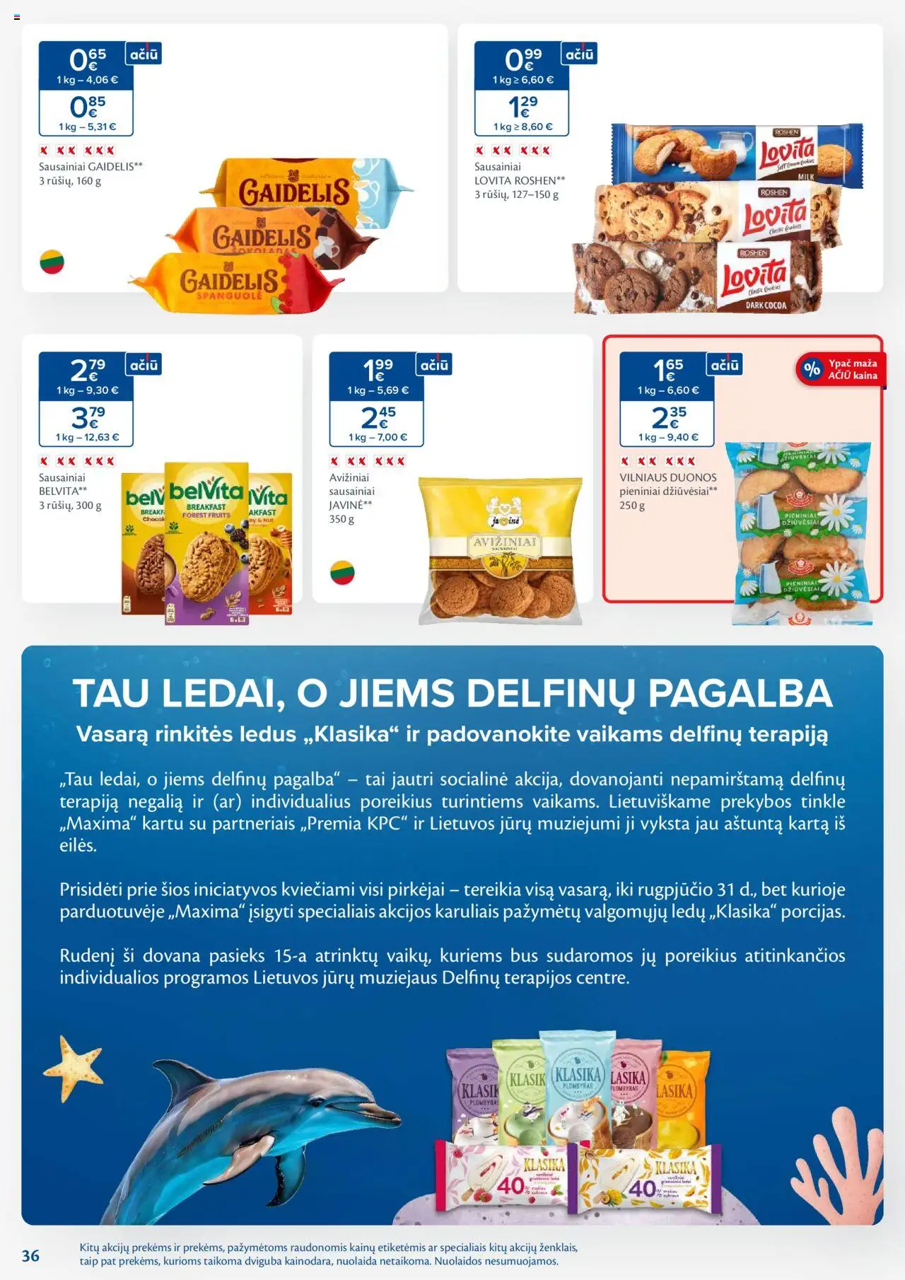 MAXIMA leidinys│galioja nuo 19.08.2025 | Puslapis: 36 | Prekių: Sausainiai