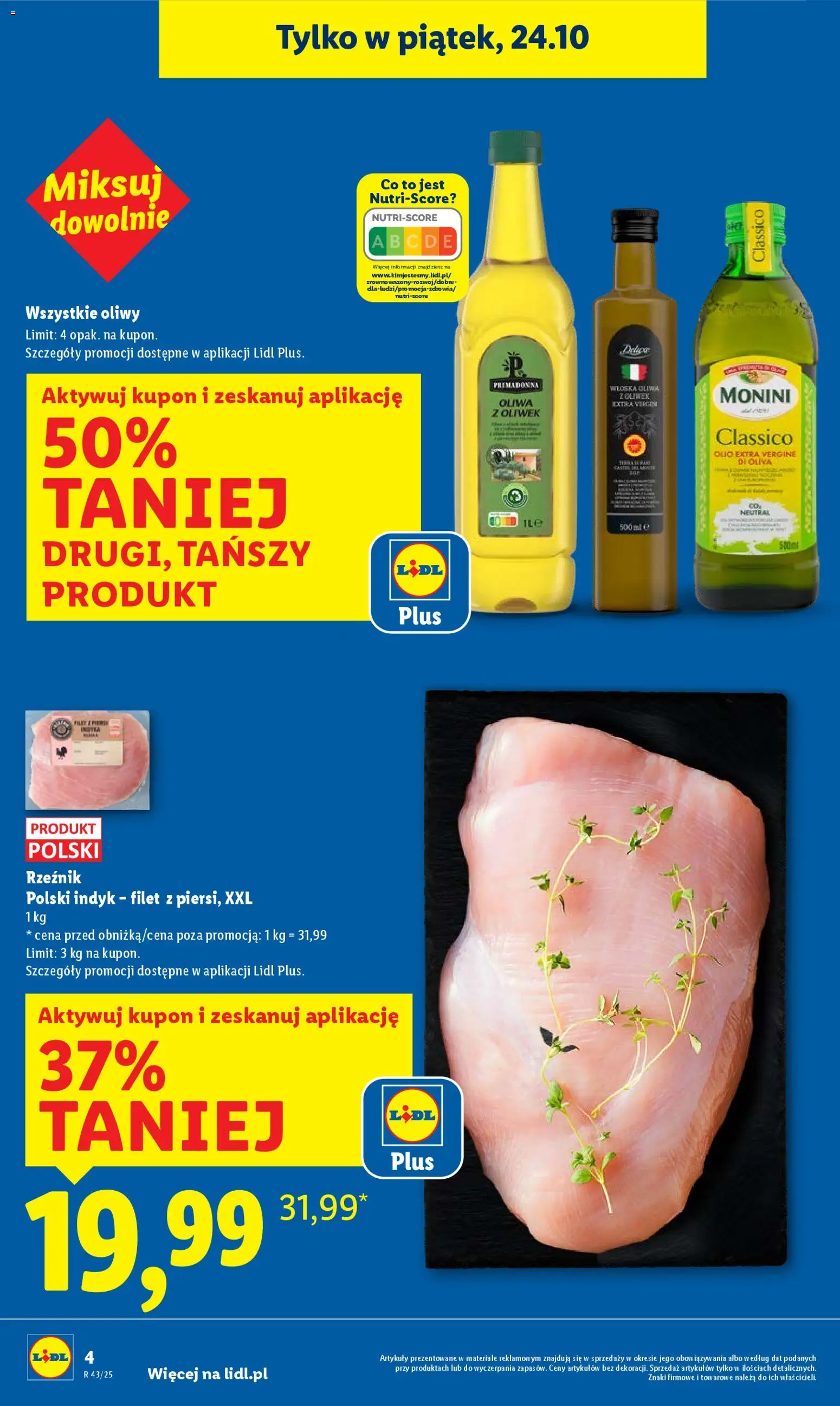 Lidl Gazetka od 23.10.2025 | Strona: 4 | Produkty: Oliwa monini, Oliwa z oliwek, Oliwa extra virgin