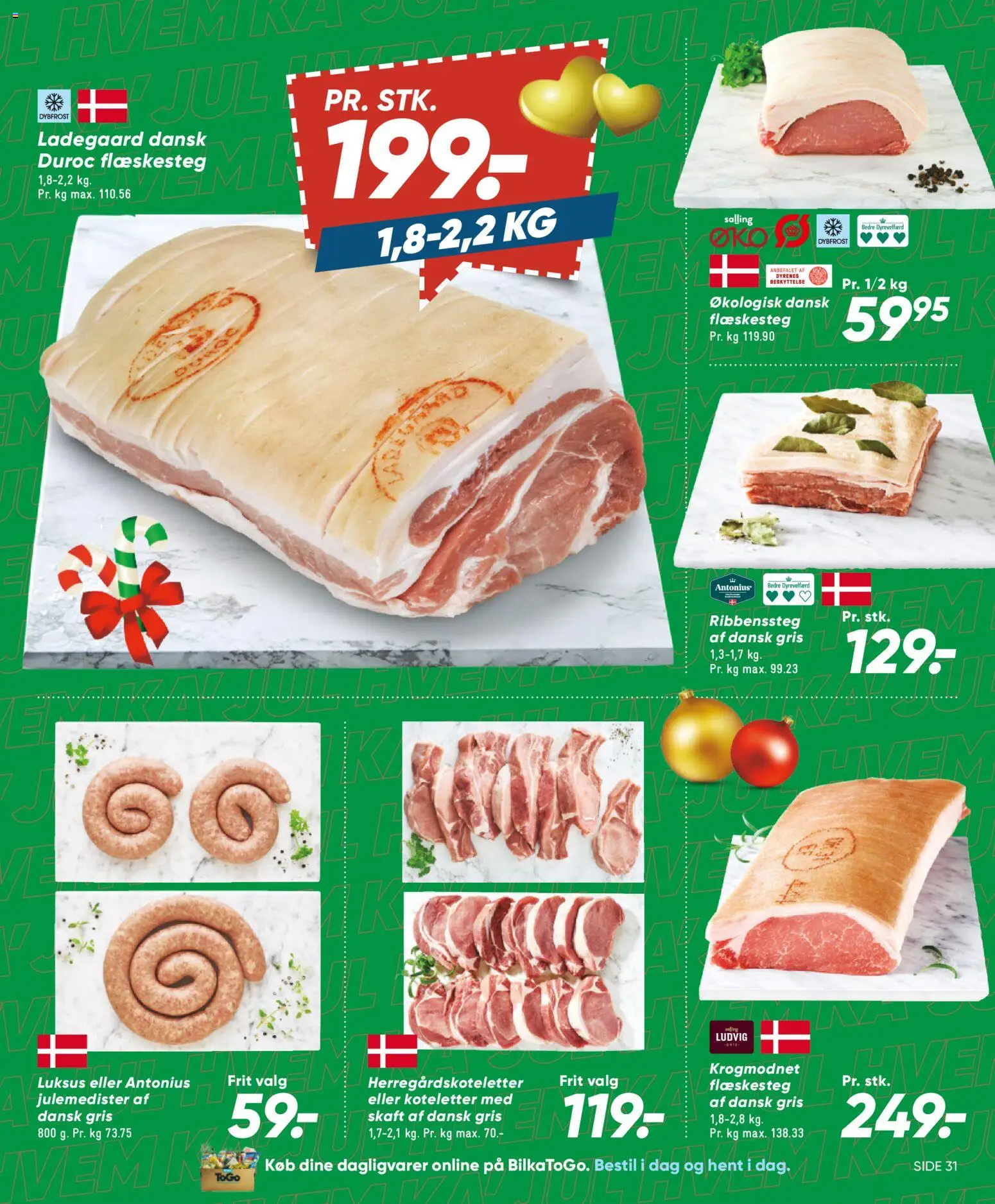 Bilka tilbudsavis – gyldig fra 12.12.2025 | Side: 33 | Produkter: Koteletter, Flæskesteg