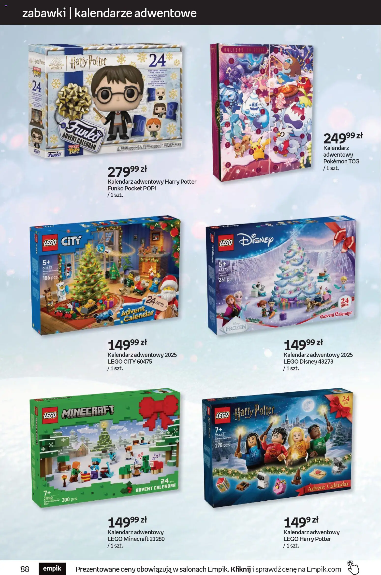 Empik promocje - Tom kultury Zabawki od 29.10.2025 | Strona: 10 | Produkty: Kalendarze adwentowe, Kalendarz adwentowy, Kalendarz, Lego