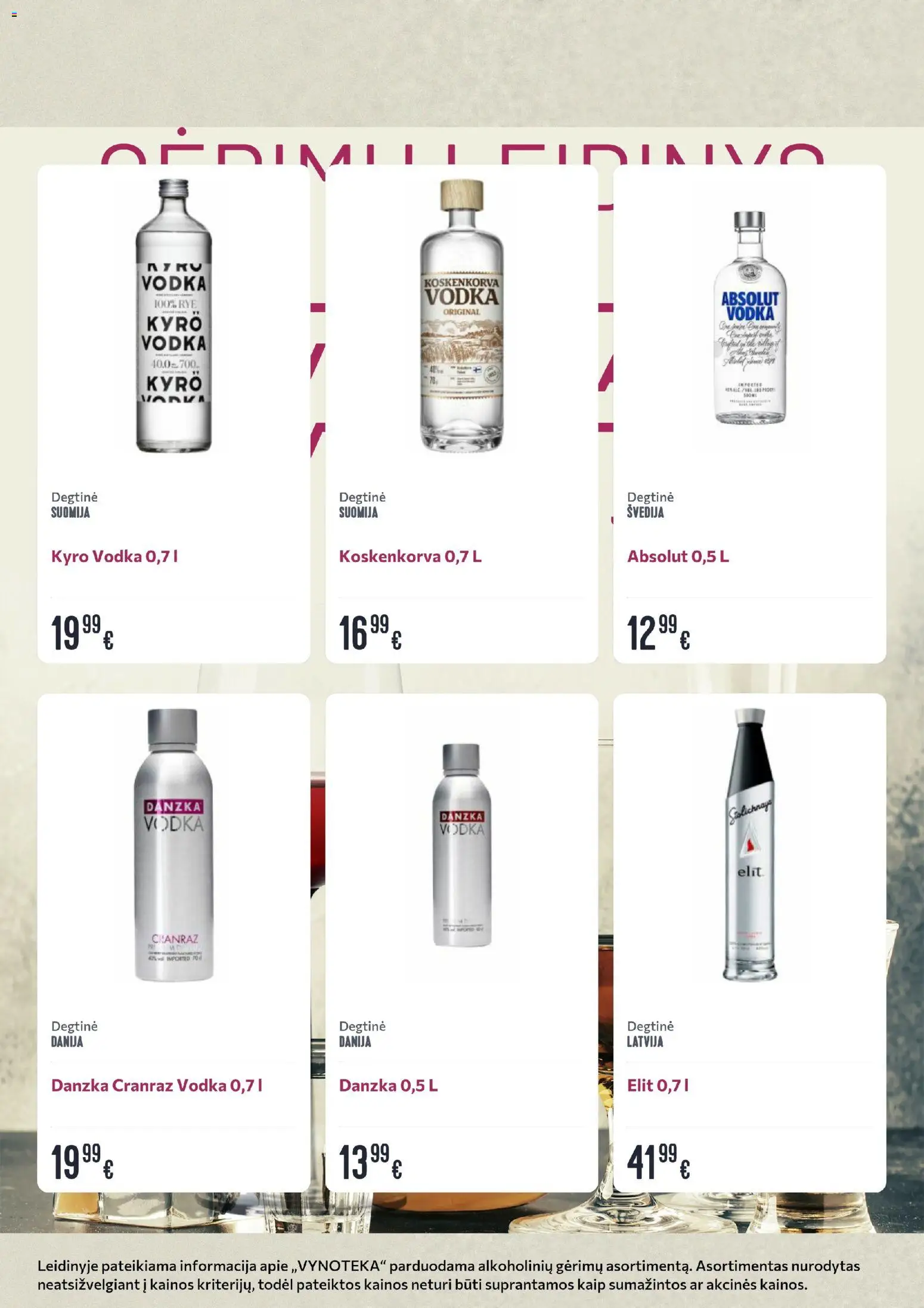VYNOTEKA akcijos nuo 06.04.2026 | Puslapis: 3 | Prekių: Degtinė