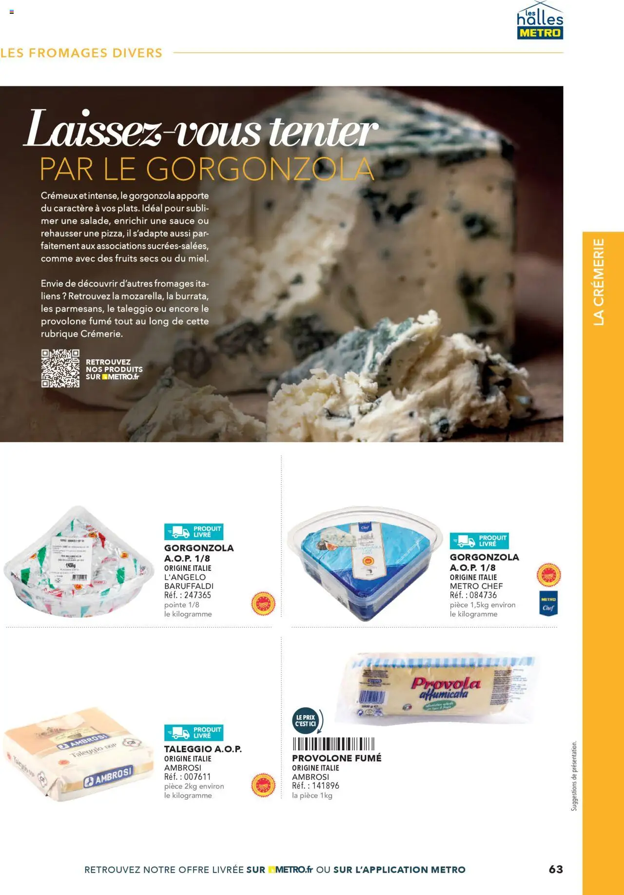  | Page: 63 | Produits: Provolone, Livre, Fruits secs
