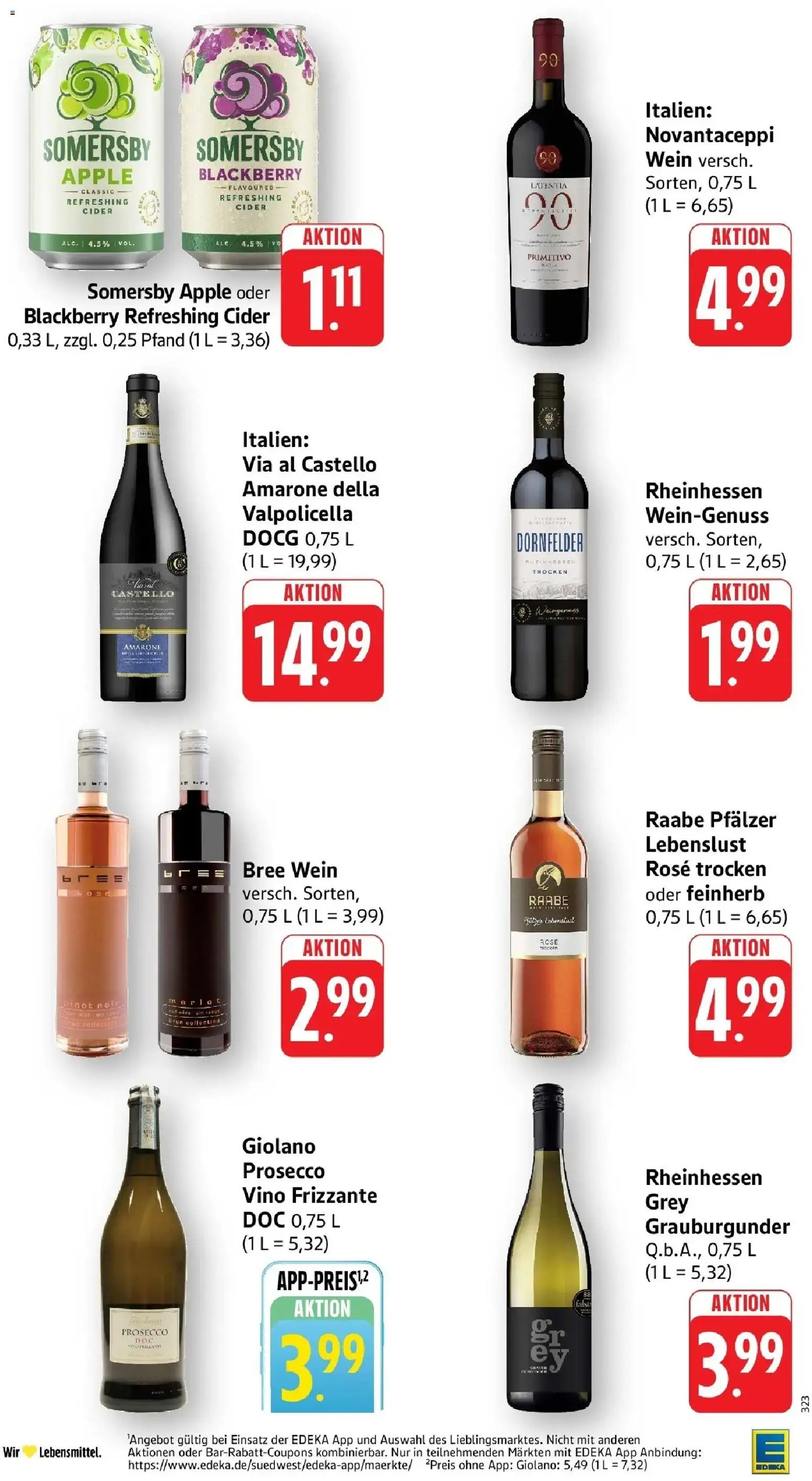 Edeka prospekt Steinfeld	 – gültig ab 05.04.2026 | Seite: 36 | Produkte: Merlot, Bree, Apple, Wein