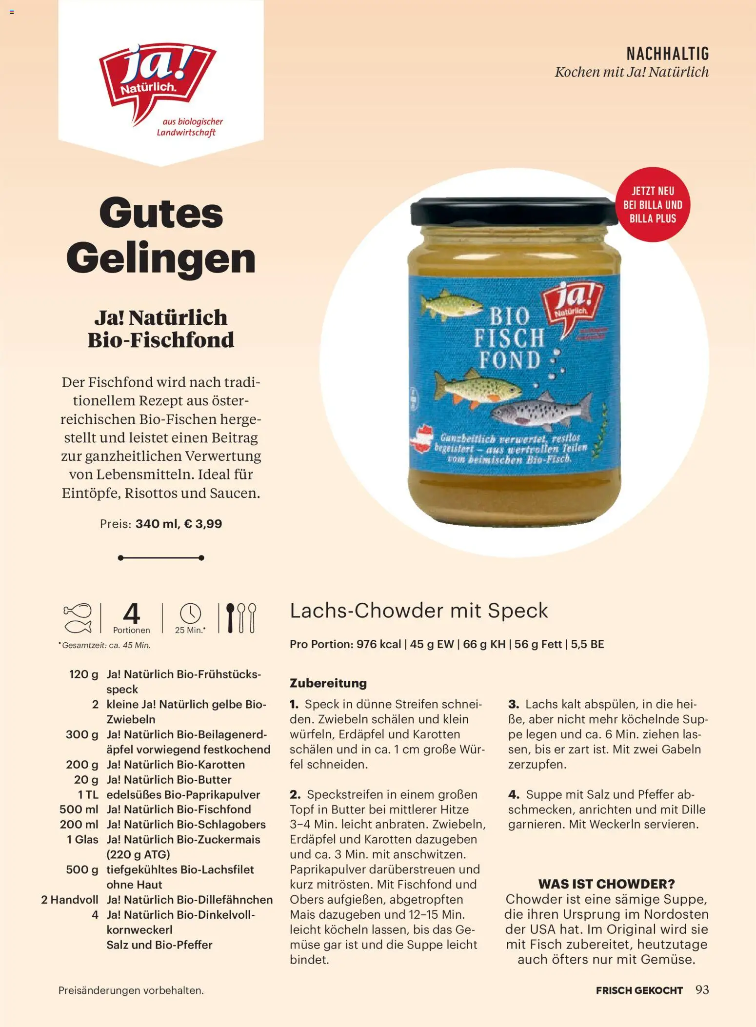Billa  Frisch Gekocht gültig ab 01.01.2026 | Seite: 89 | Produkte: Zwiebeln, Salz, Pfeffer, Fisch