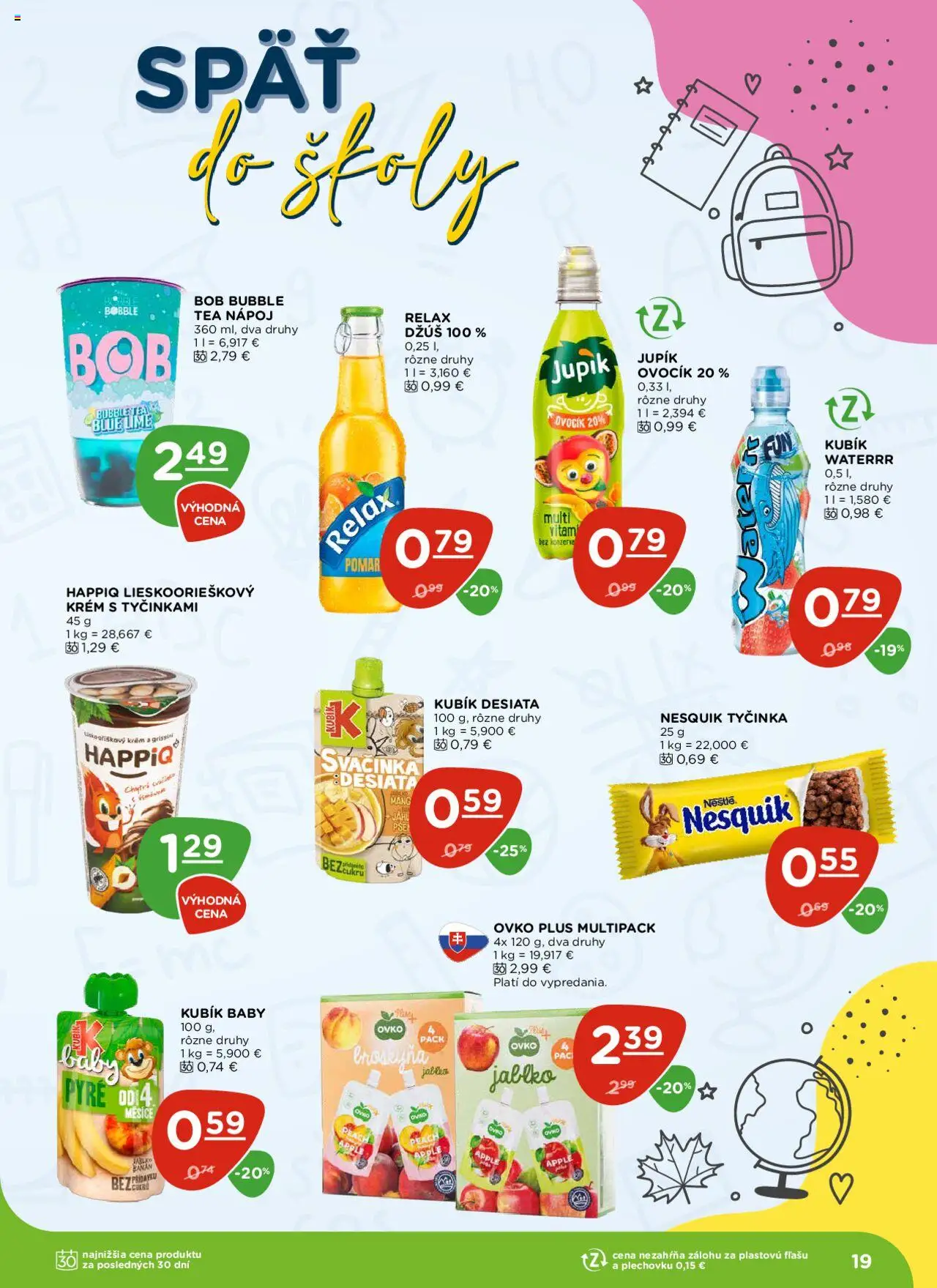 Terno leták │ platný od 21.08.2025 | Strana: 19 | Produkty: Džús, Apple, Krém, Nesquik