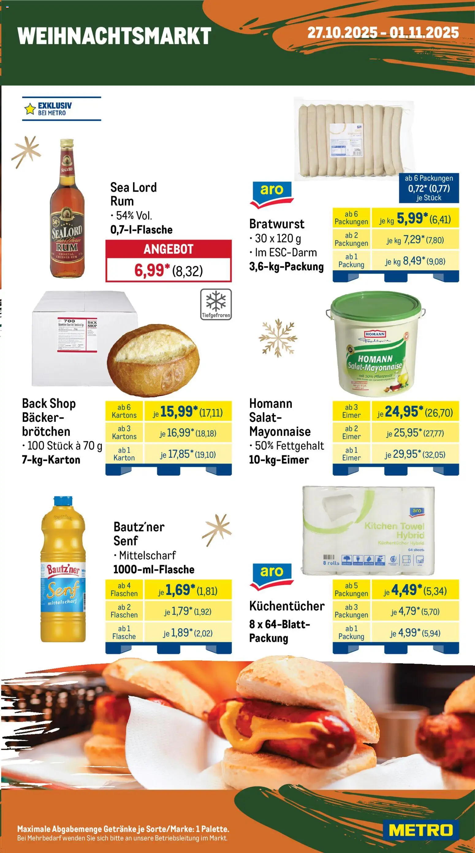 Metro Wochen-Angebote Gastro – gültig ab 27.10.2025 | Seite: 13 | Produkte: Grill, Bratwurst, Mayonnaise, Salat