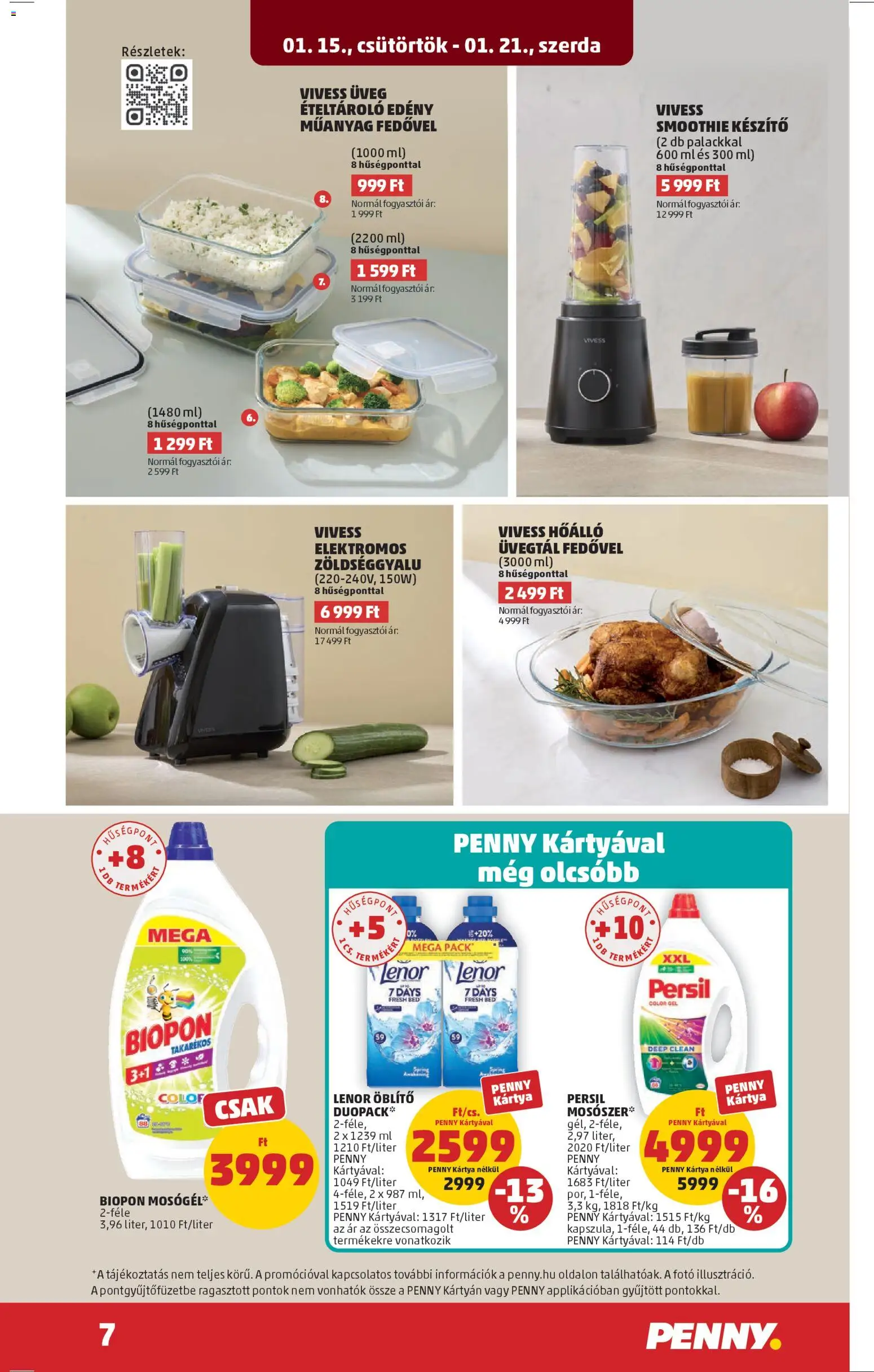 PENNY akciós ujság - amely érvényes a következő dátumtól: 15.01.2026 | Oldal: 11 | Termékek: Persil, Edény, Öblítő, Smoothie