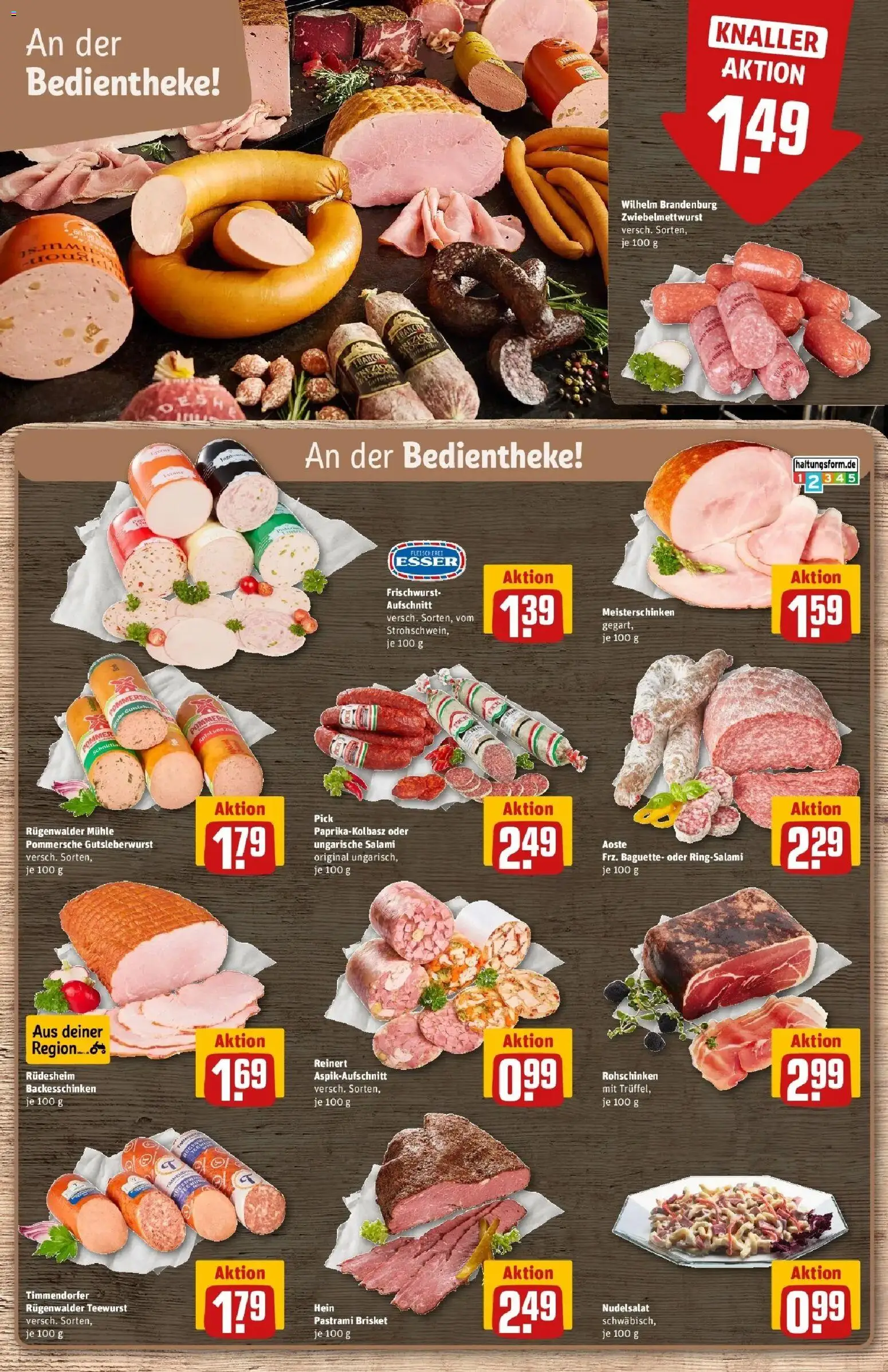 Rewe Prospekt Erkelenz	 – gültig ab 30.03.2026 | Seite: 14 | Produkte: Mühle, Baguette, Pasta, Salami