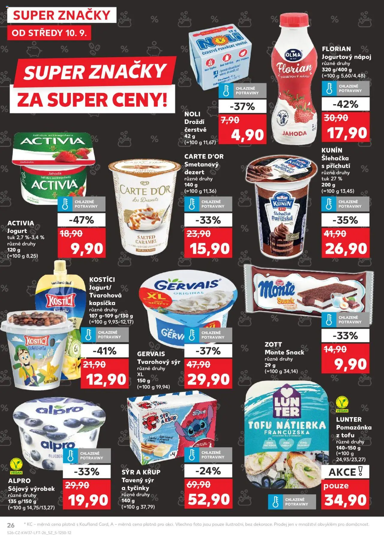 Kaufland leták od 10.09.2025 | Strana: 26 | Produkty: Tofu, Potraviny, Carte d'or, Alpro