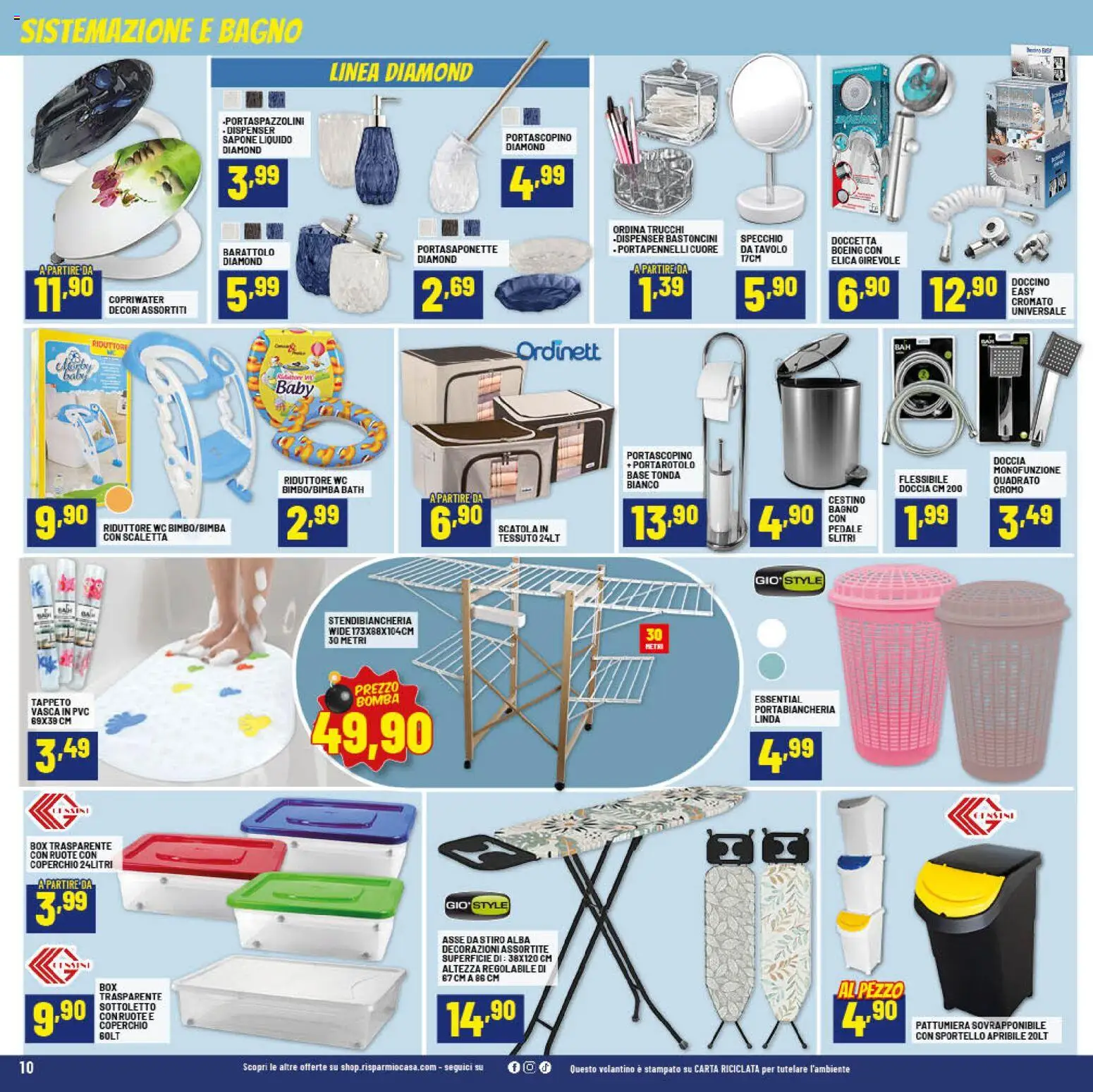 Volantino RisparmioCasa del 24.01.2026 | Pagina: 10 | Prodotti: Sapone, Stendibiancheria, Scatola, Portarotolo
