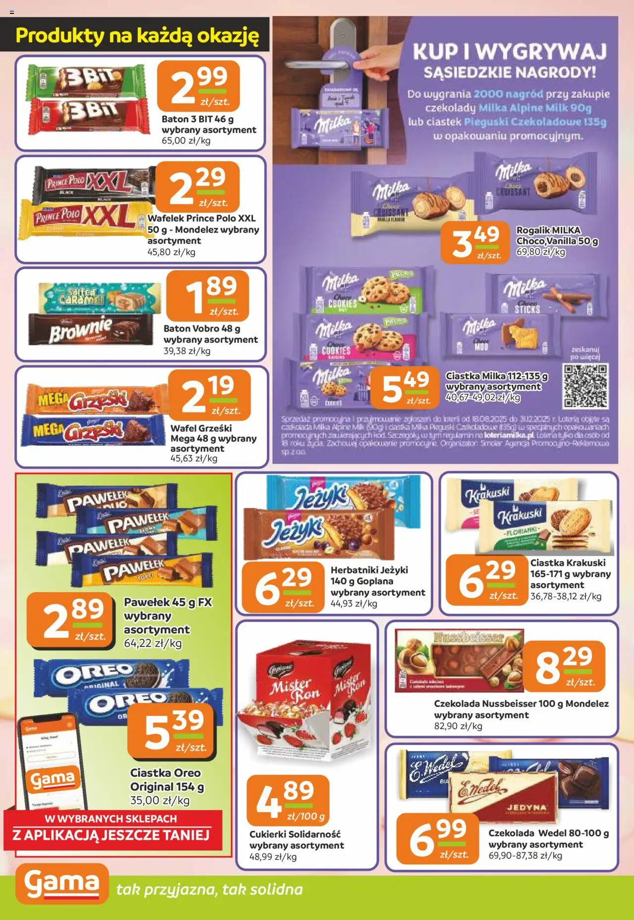 Gama Gazetka od 18.09.2025 | Strona: 4 | Produkty: Czekolady milka, Herbatniki, Ciastka Oreo, Ciastka