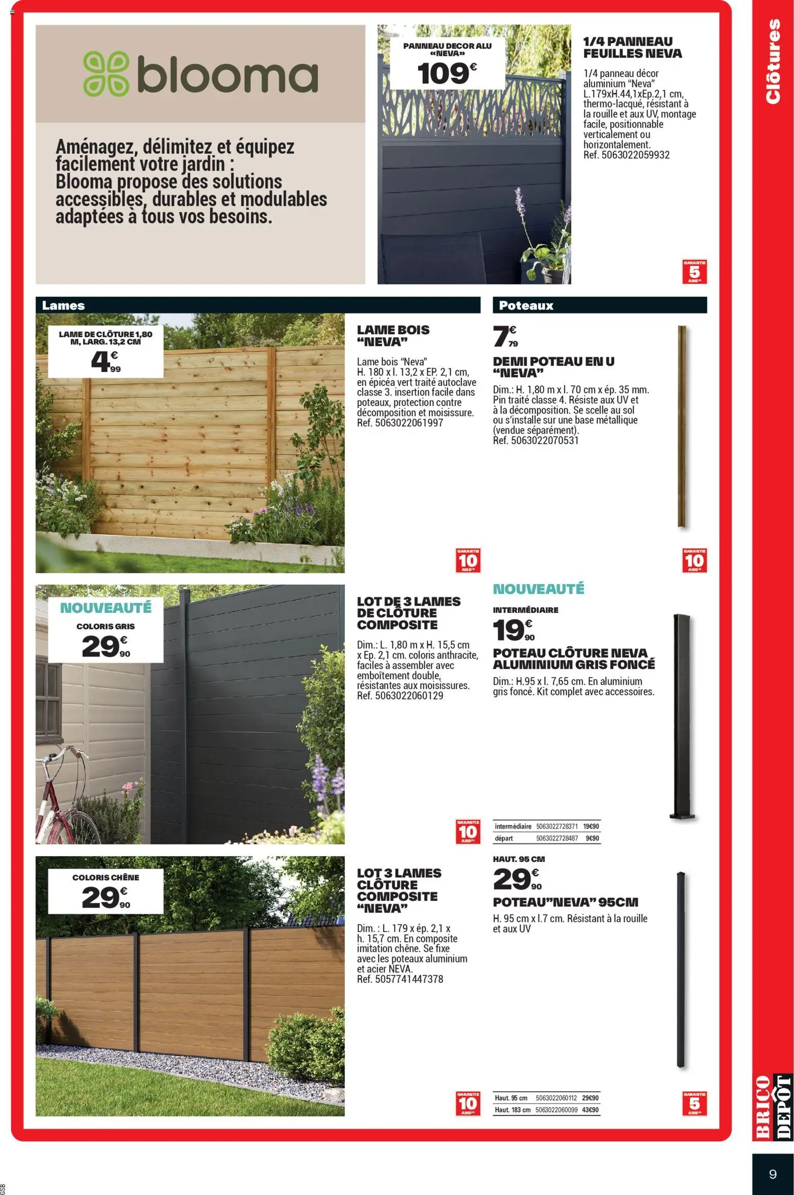 {H1} | Page: 9 | Produits: Base, Clôture