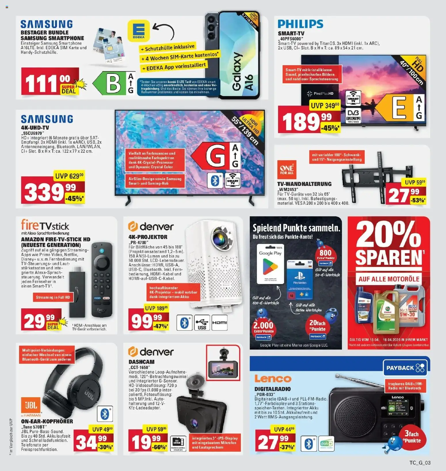Edeka prospekt Göppingen	 – gültig ab 12.04.2026 | Seite: 31 | Produkte: Mikrofon, Philips, Smartphone, Fernseher