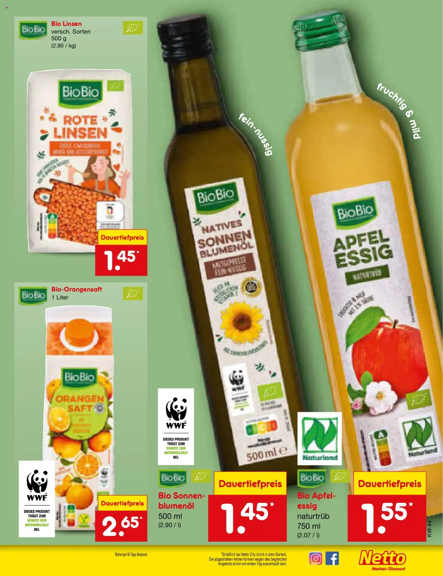 Netto Marken-Discount Prospekt 	 – gültig ab 27.10.2025 | Seite: 51 | Produkte: Essig, Äpfel, Orangen, Saft