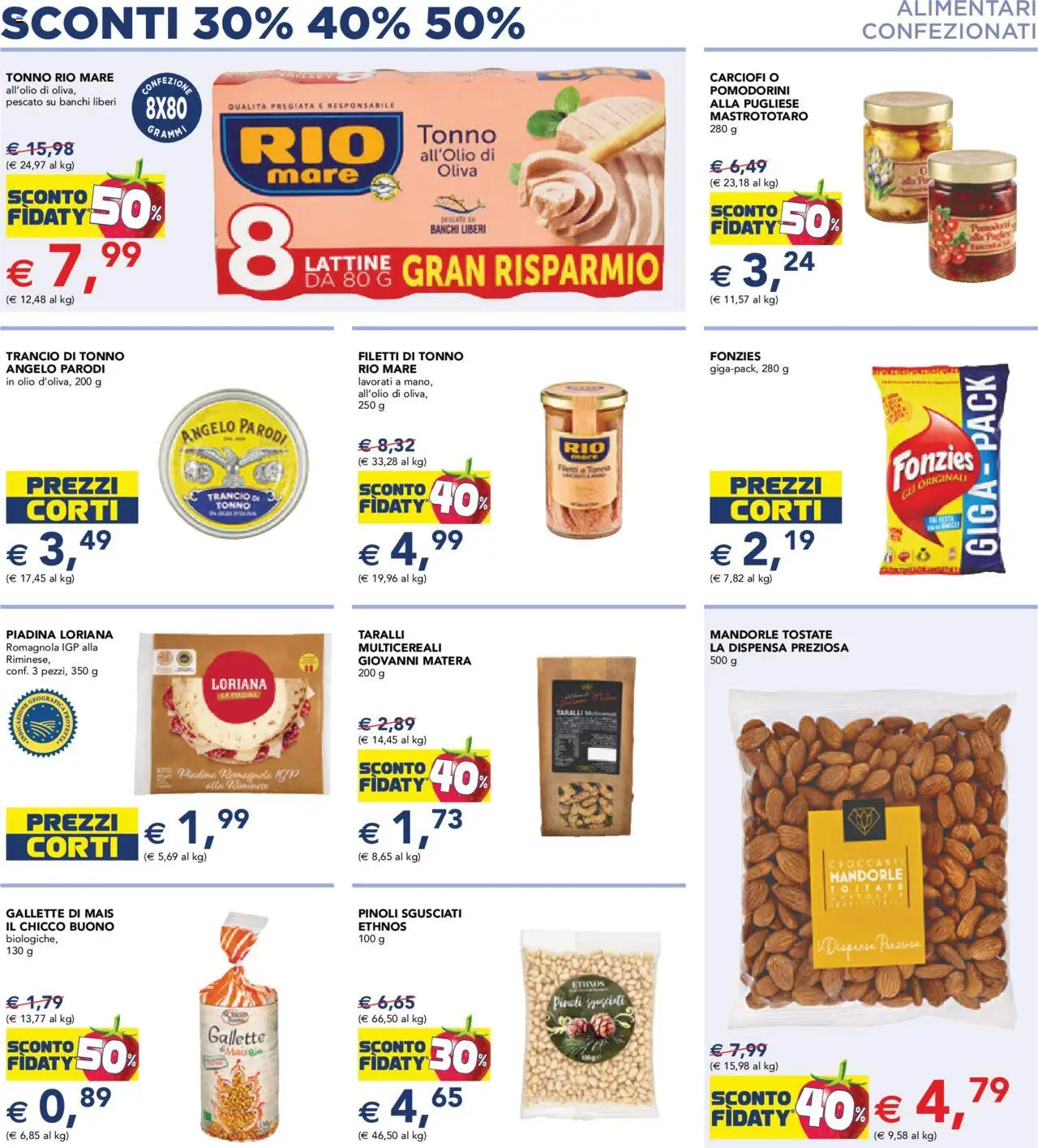 Volantino Esselunga S del 14.08.2025 | Pagina: 7 | Prodotti: Olio, Gallette, Tonno, Taralli