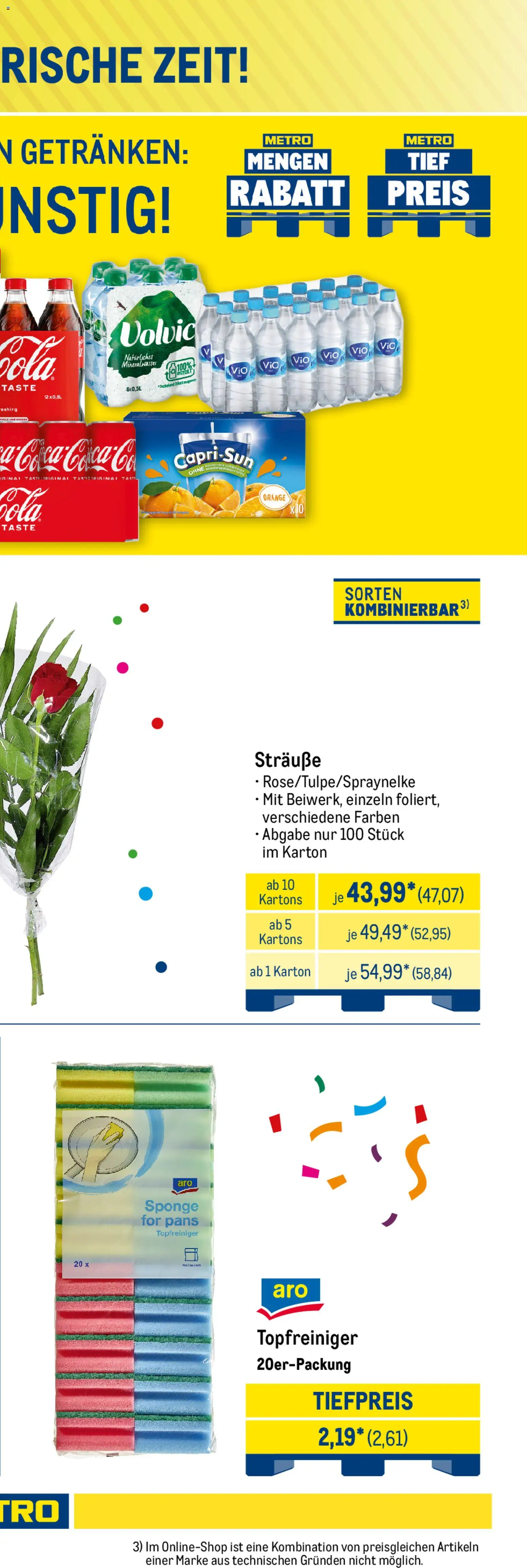 Metro Wurfmaterial Karneval – gültig ab 01.10.2025 | Seite: 23 | Produkte: Capri sun, Mineralwasser, Volvic