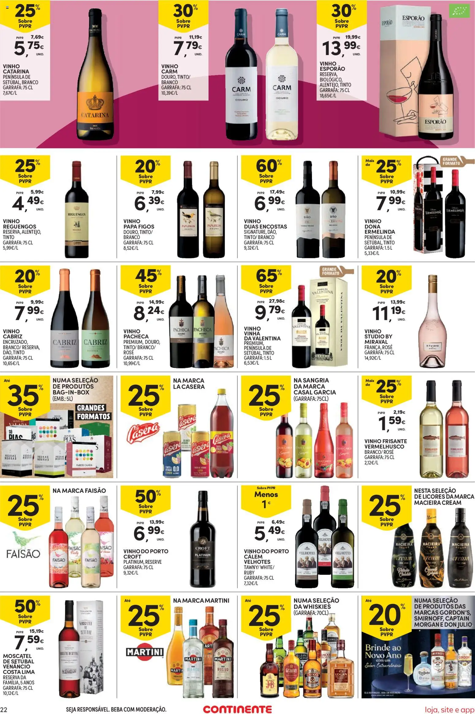 Continente Semanal Continente Bom Dia │ válido de 26.12.2025 | Página: 22 | Produtos: Macieira cream, Vinho