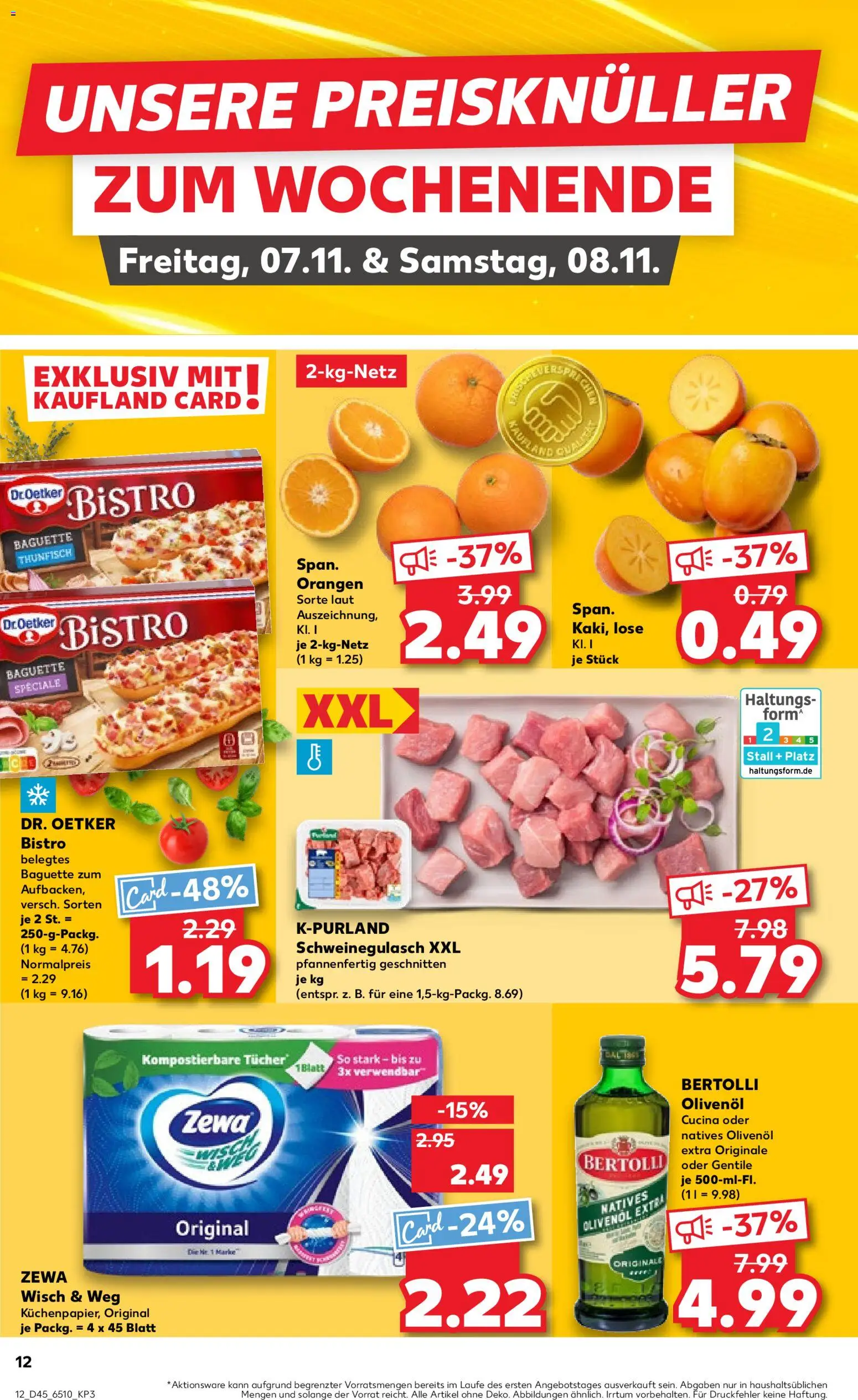 Kaufland prospekt Köln	 – gültig ab 06.11.2025 | Seite: 12 | Produkte: Olivenol, Baguette, Orangen, Kaki