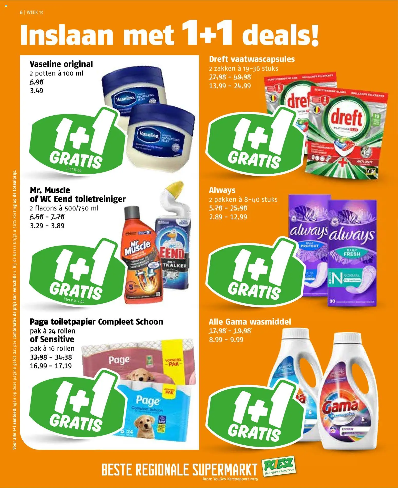 {H1} | Pagina: 6 | Producten: Wasmiddel, Kan, Wc, Toiletpapier